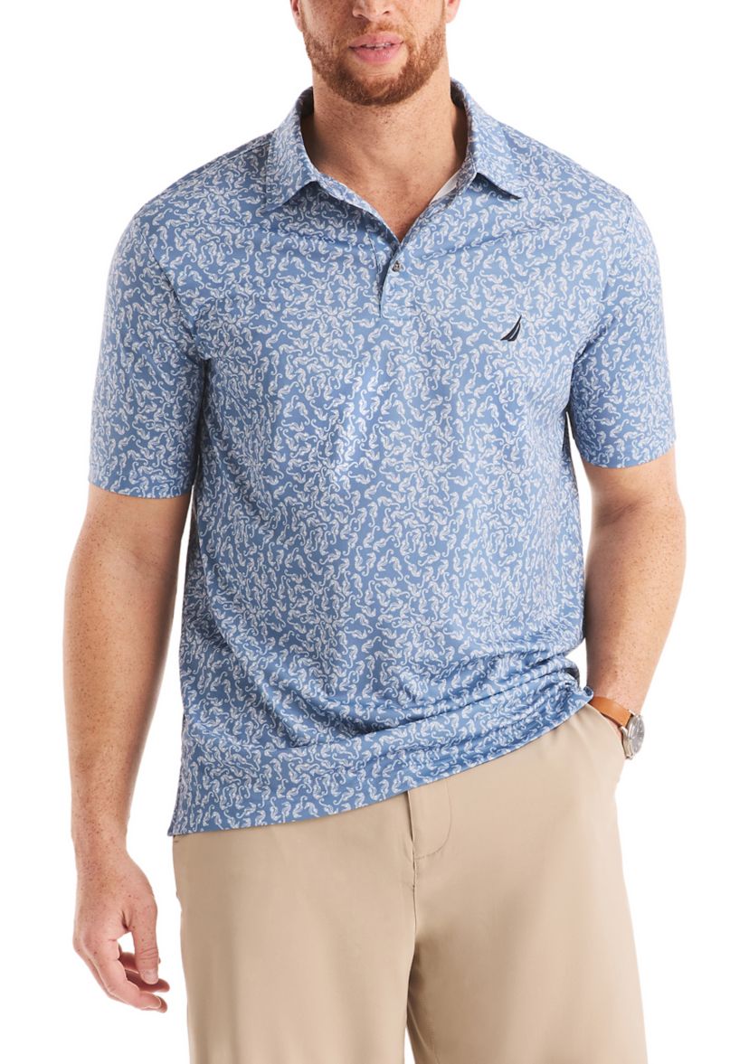Big & Tall Printed Classic Fit Golf Polo Shirt