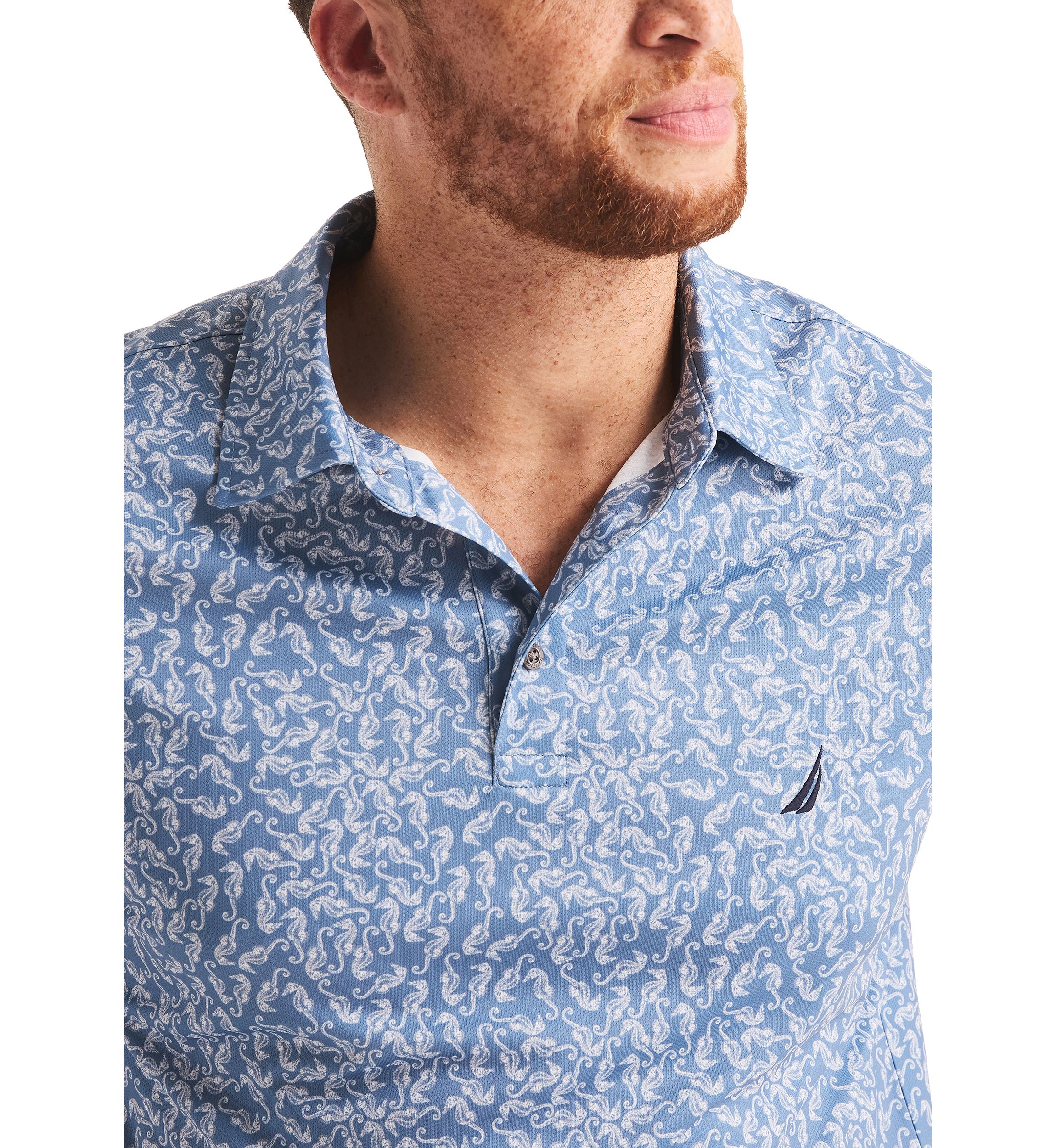 Big & Tall Printed Classic Fit Golf Polo Shirt