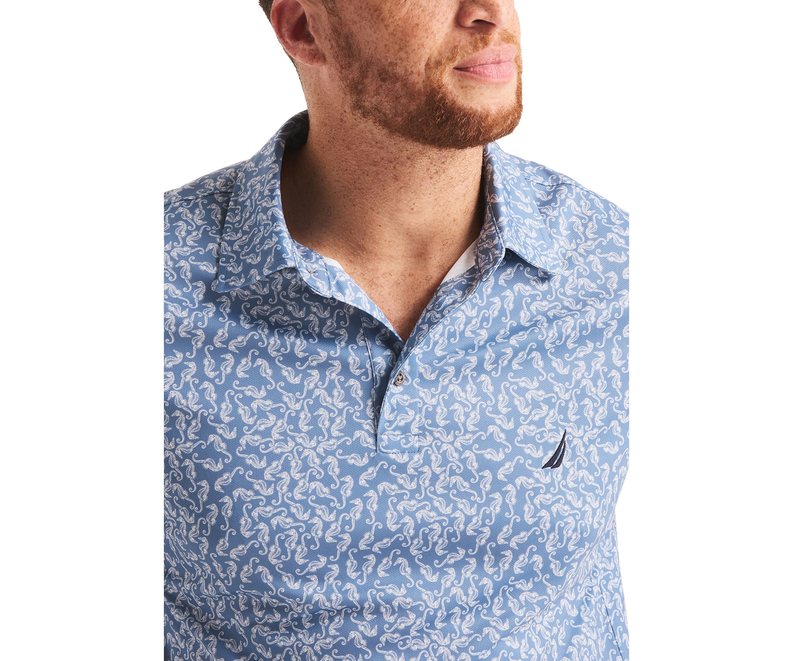 Big & Tall Printed Classic Fit Golf Polo Shirt