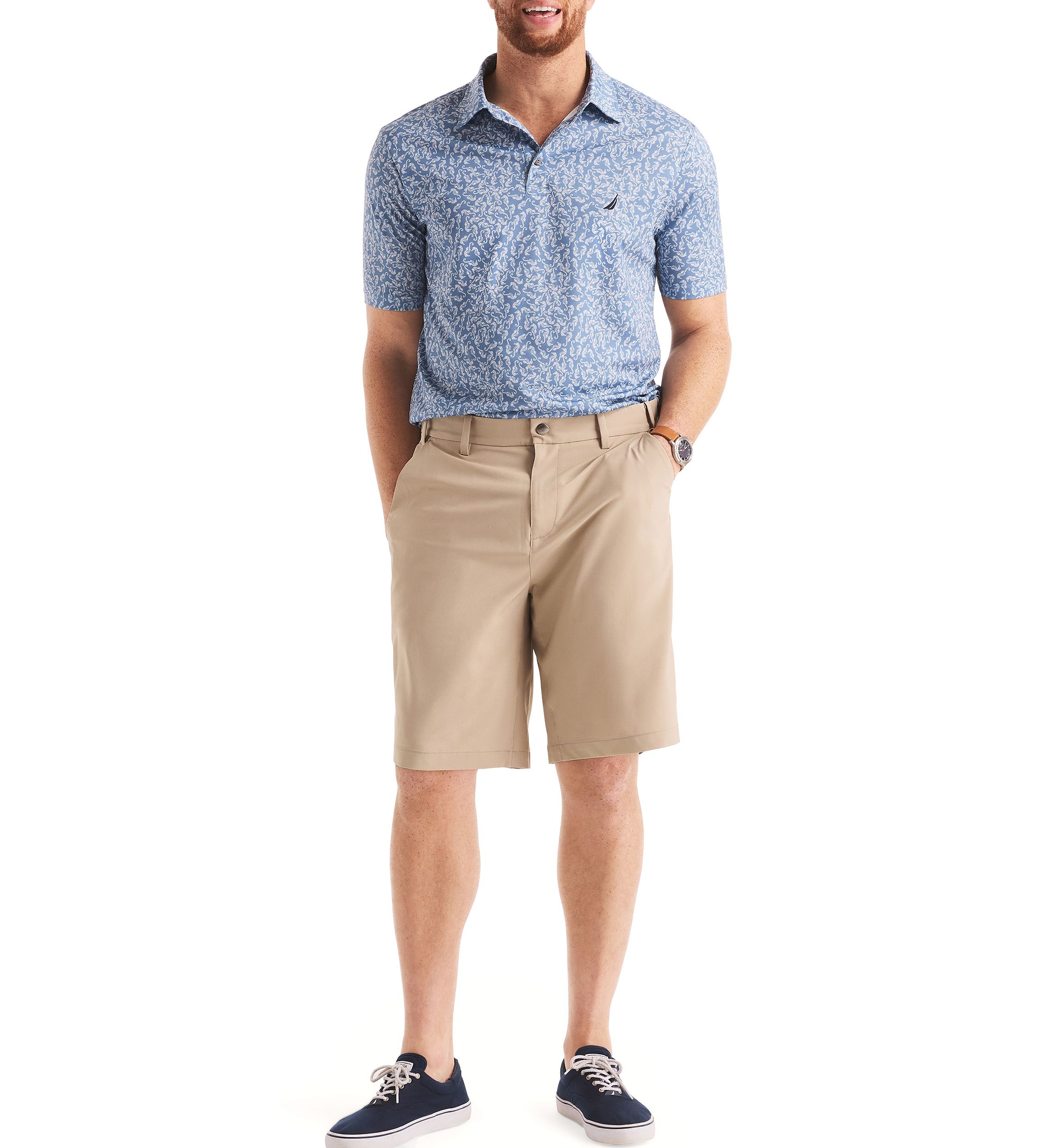 Big & Tall Printed Classic Fit Golf Polo Shirt