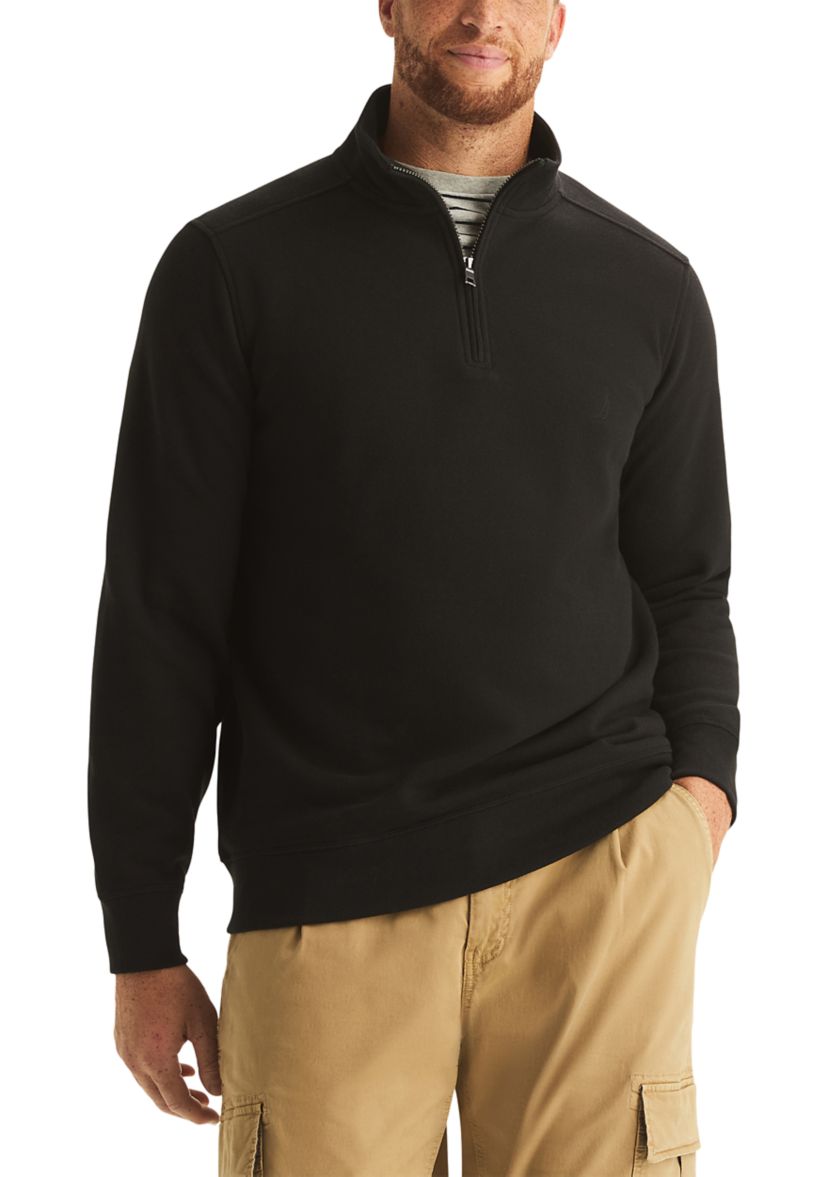 Big & Tall Pique Fleece 1/4 Zip Sweatshirt