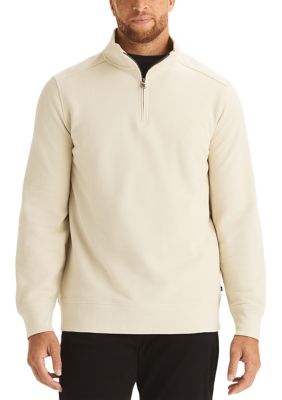 Nautica Men's Big & Tall Pique Fleece 1/4 Zip Sweatshirt, 2XLT