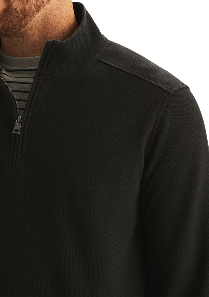 Big & Tall Pique Fleece 1/4 Zip Sweatshirt