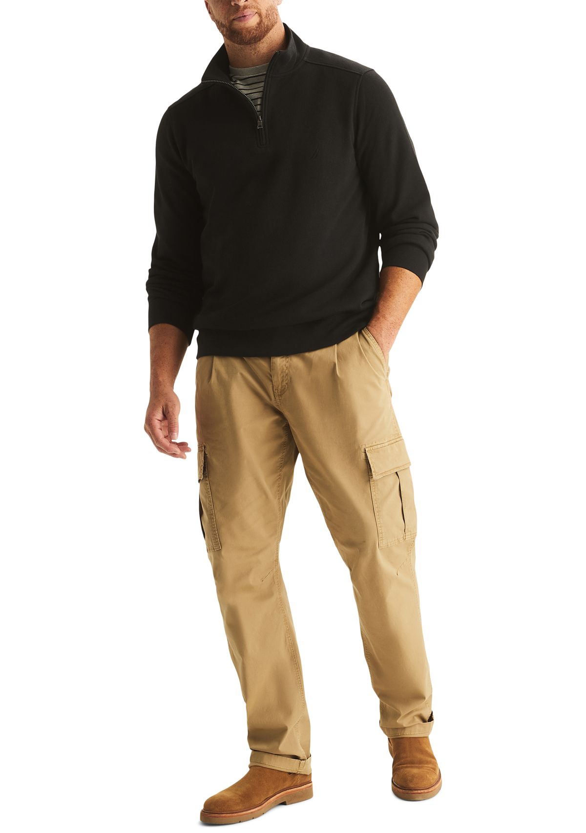 Big & Tall Pique Fleece 1/4 Zip Sweatshirt
