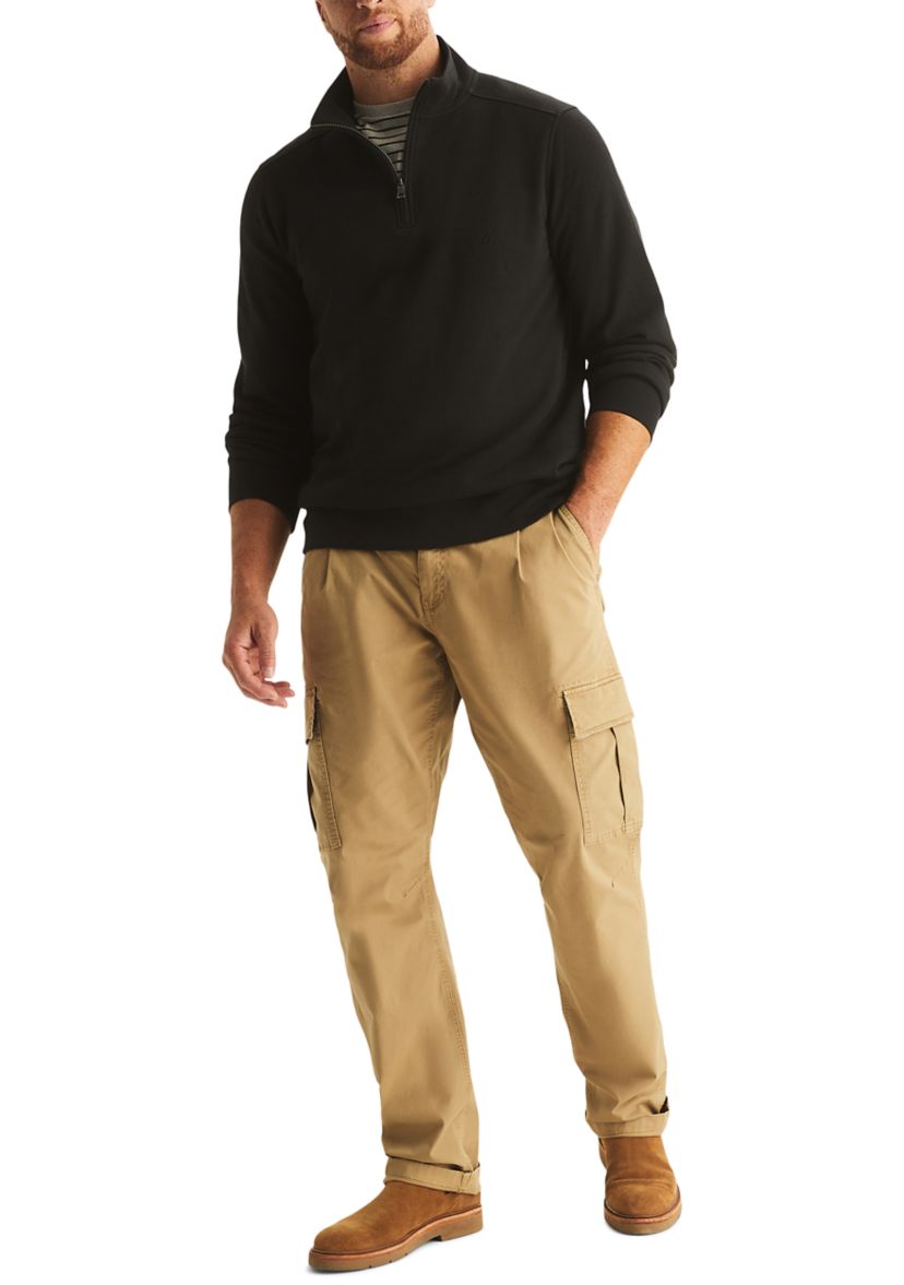 Big & Tall Pique Fleece 1/4 Zip Sweatshirt