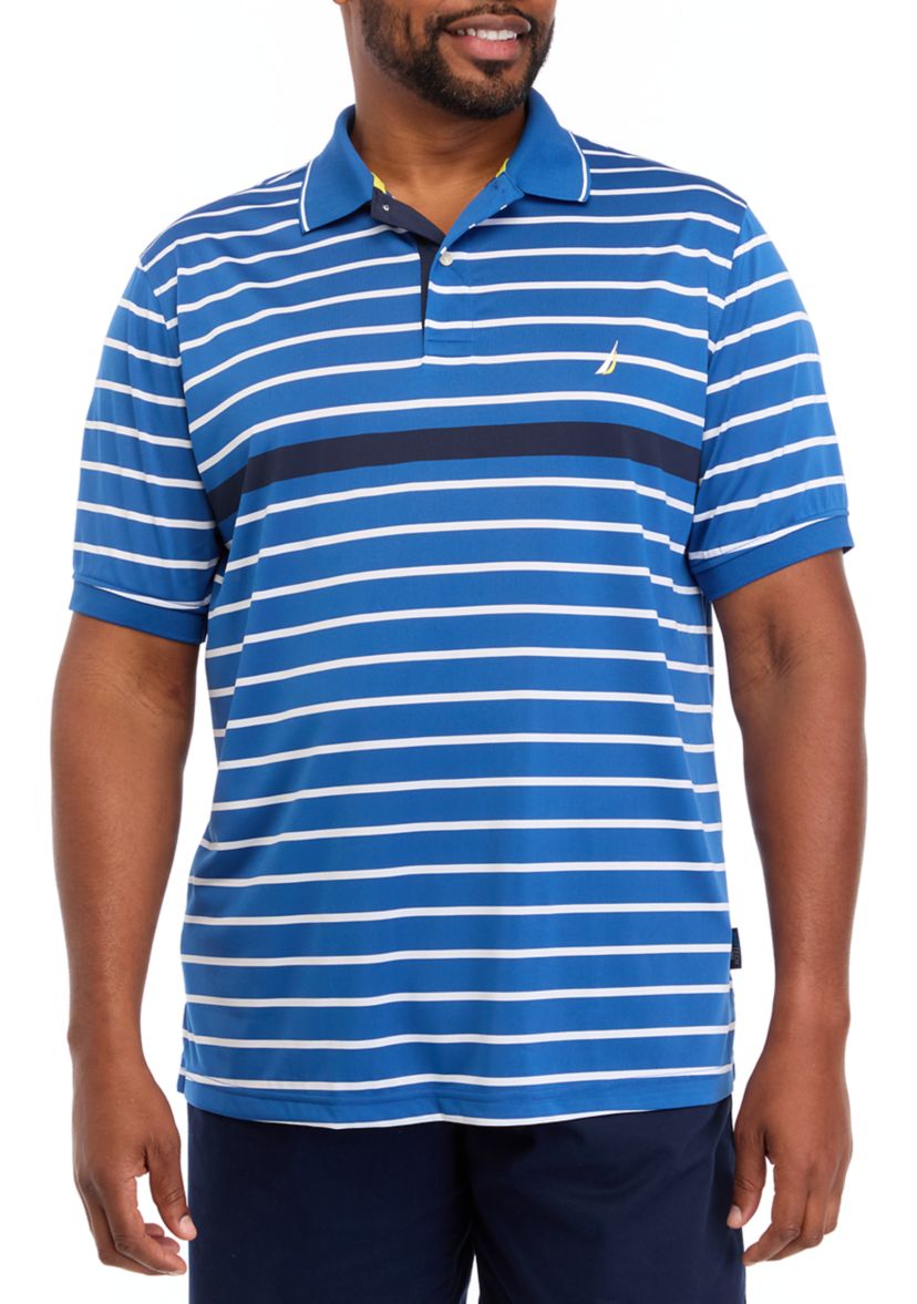 Big & Tall Short Sleeve Navtech Multi Stripe Polo Shirt