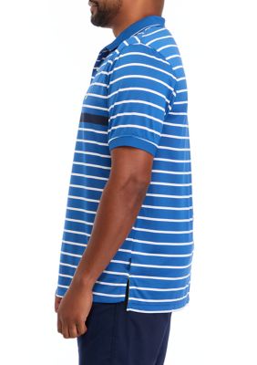 Big & Tall Short Sleeve Navtech Multi Stripe Polo Shirt