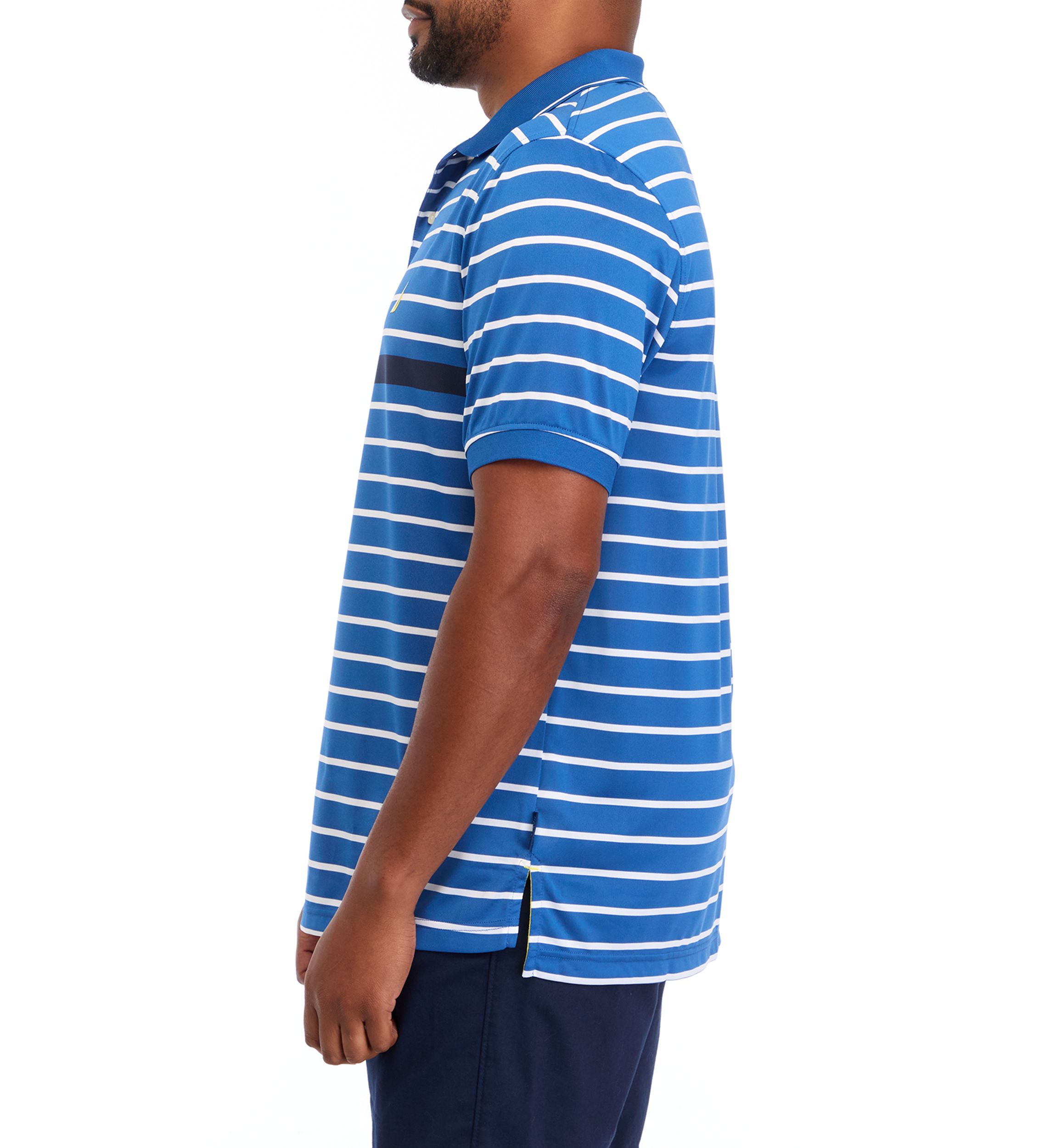 Big & Tall Short Sleeve Navtech Multi Stripe Polo Shirt
