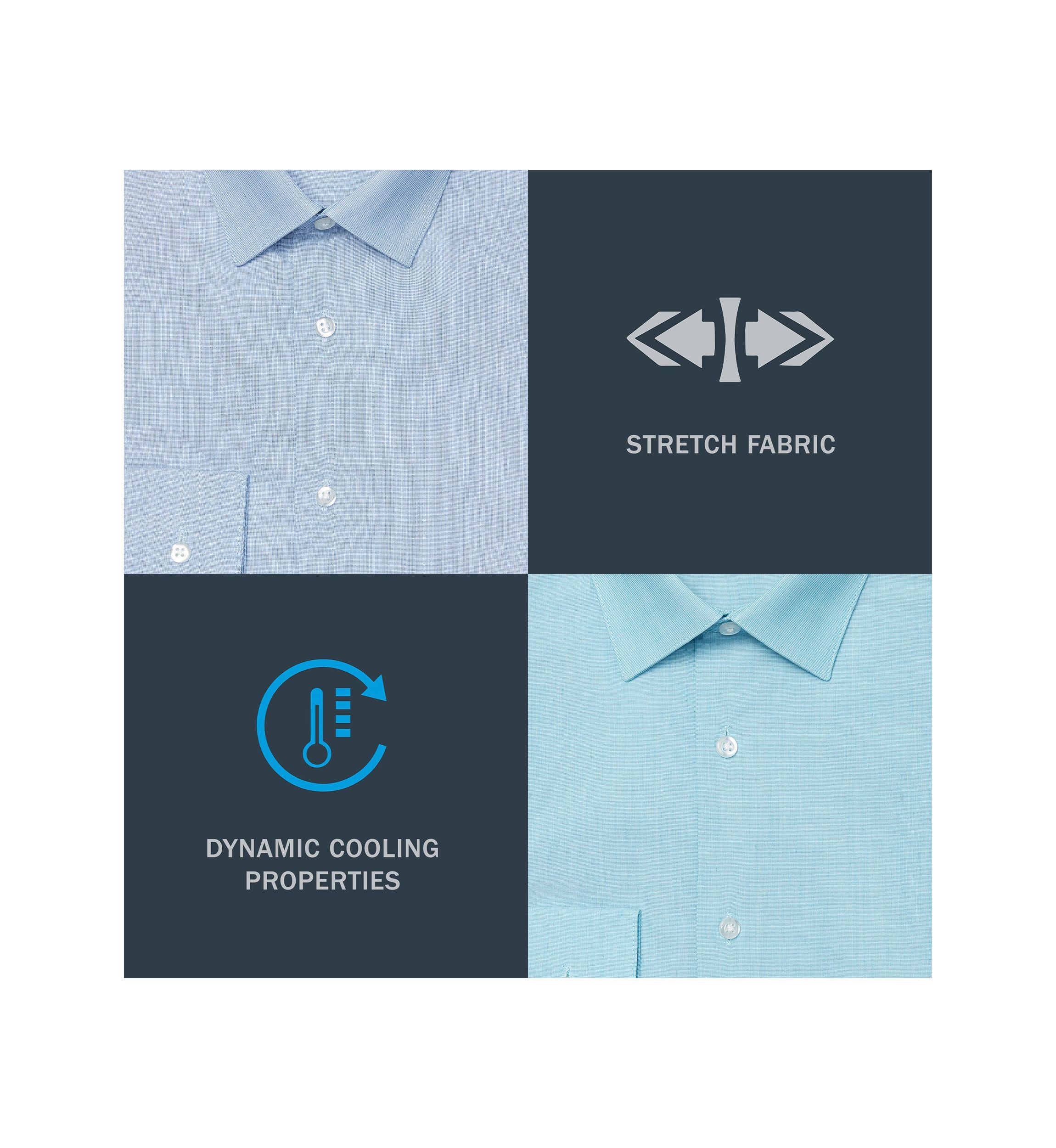 Mens Slim Fit Dynamic Cooling Dress Shirt