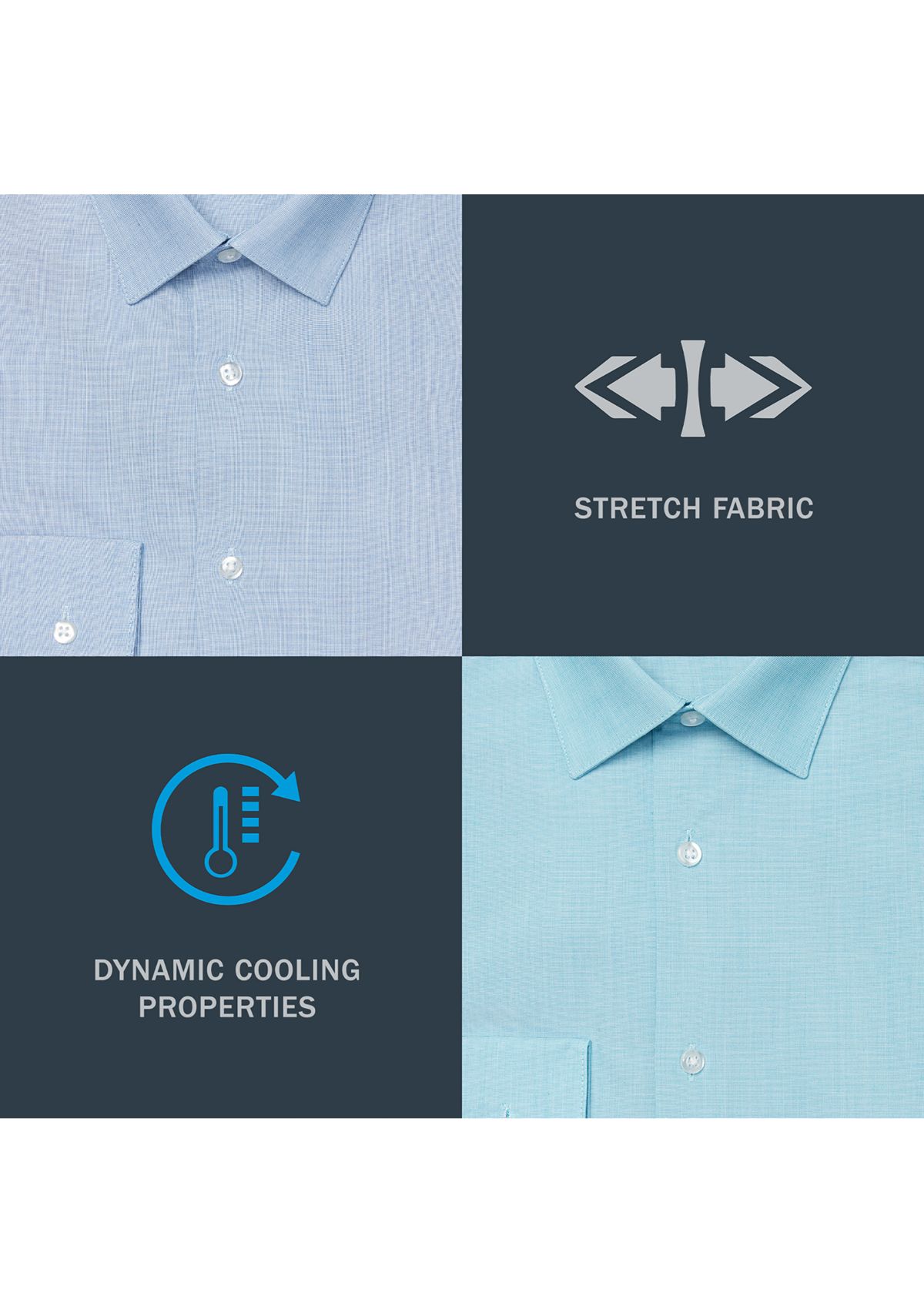 Slim Fit Dynamic Cooling Stretch Dress Shirt
