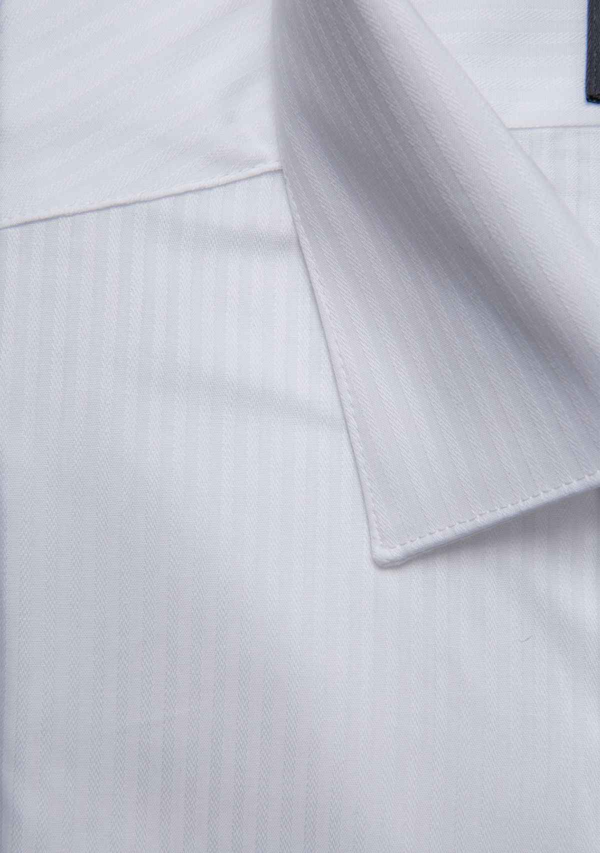 White Textured Dobby Button Down Shirt