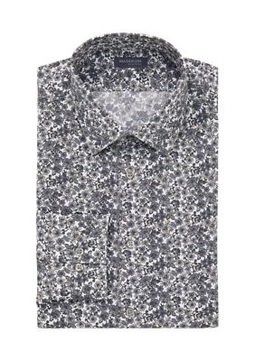 Men's Slim Fit Floral Printed Button Down Shirt