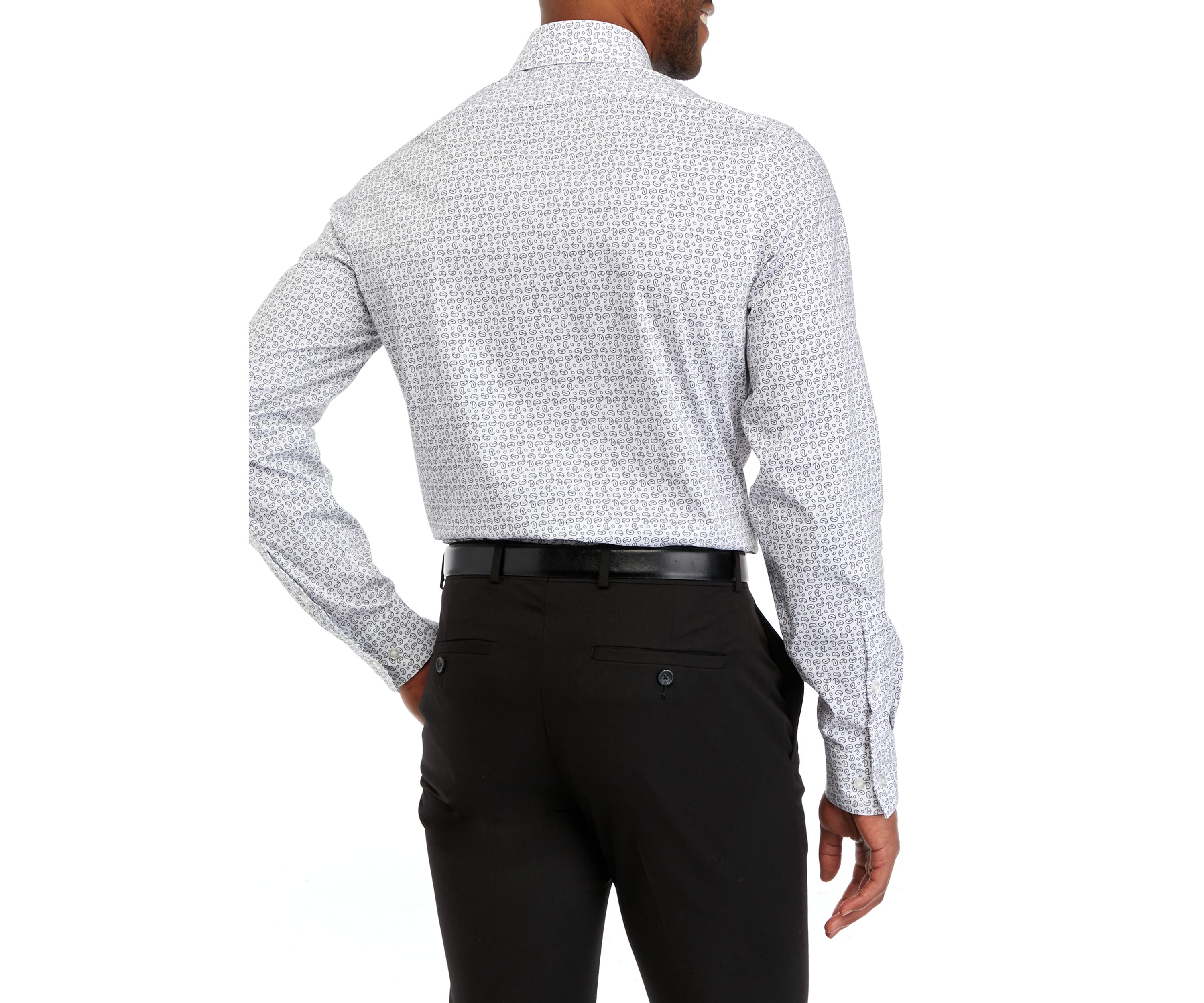 Slim Paisley Print Dress Shirt 