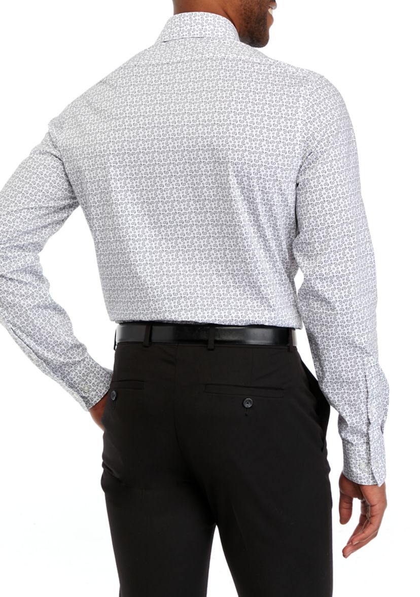 Slim Paisley Print Dress Shirt 
