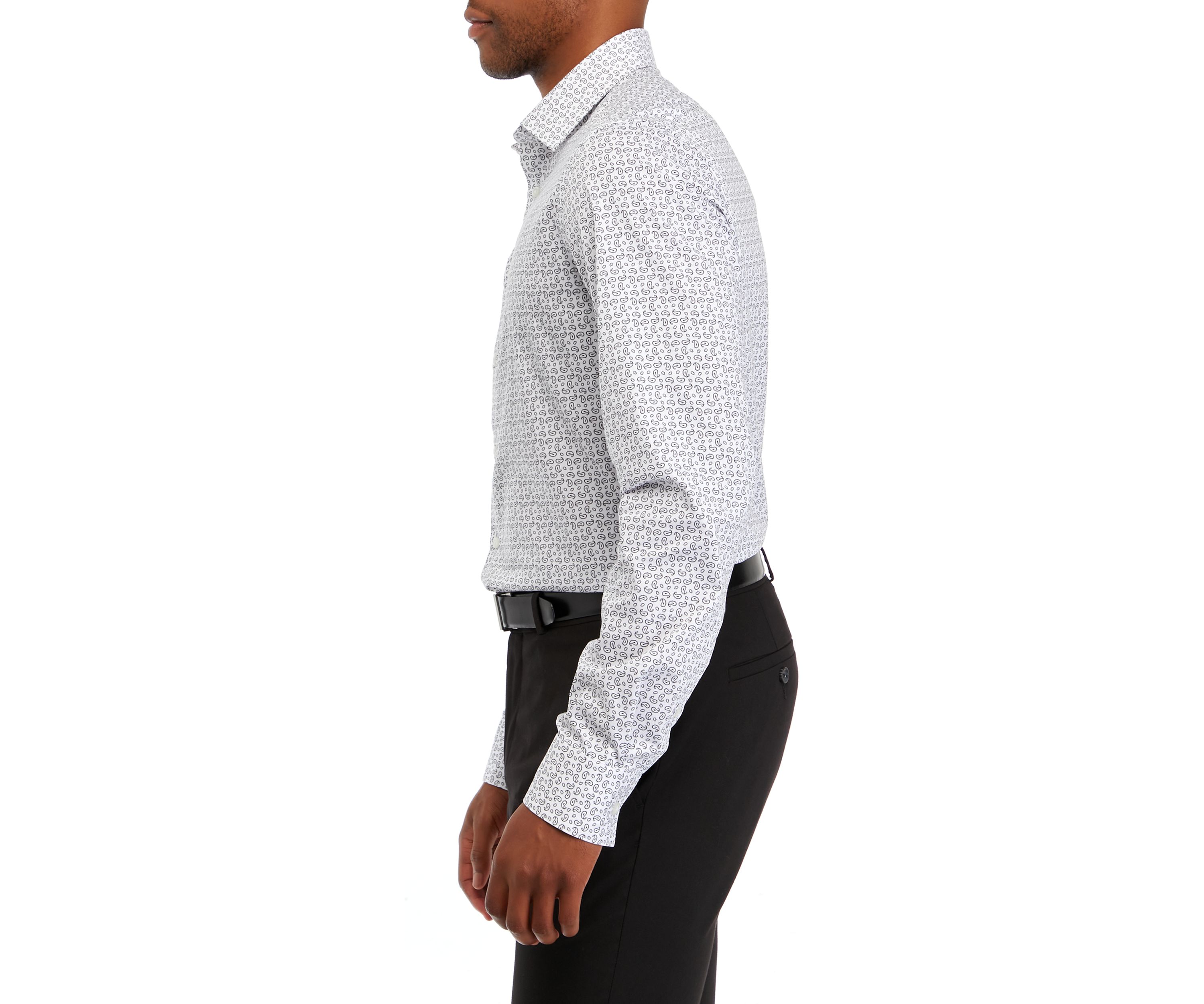 Slim Paisley Print Dress Shirt 