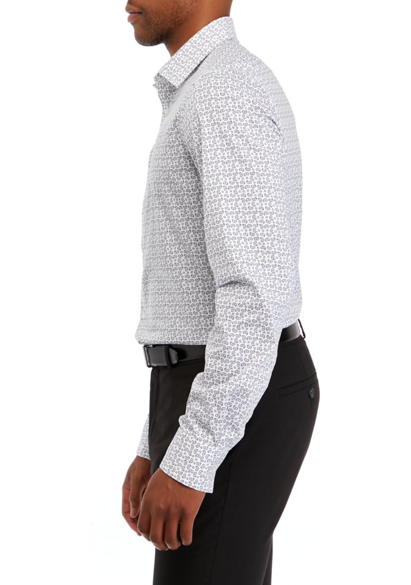 Slim Paisley Print Dress Shirt 