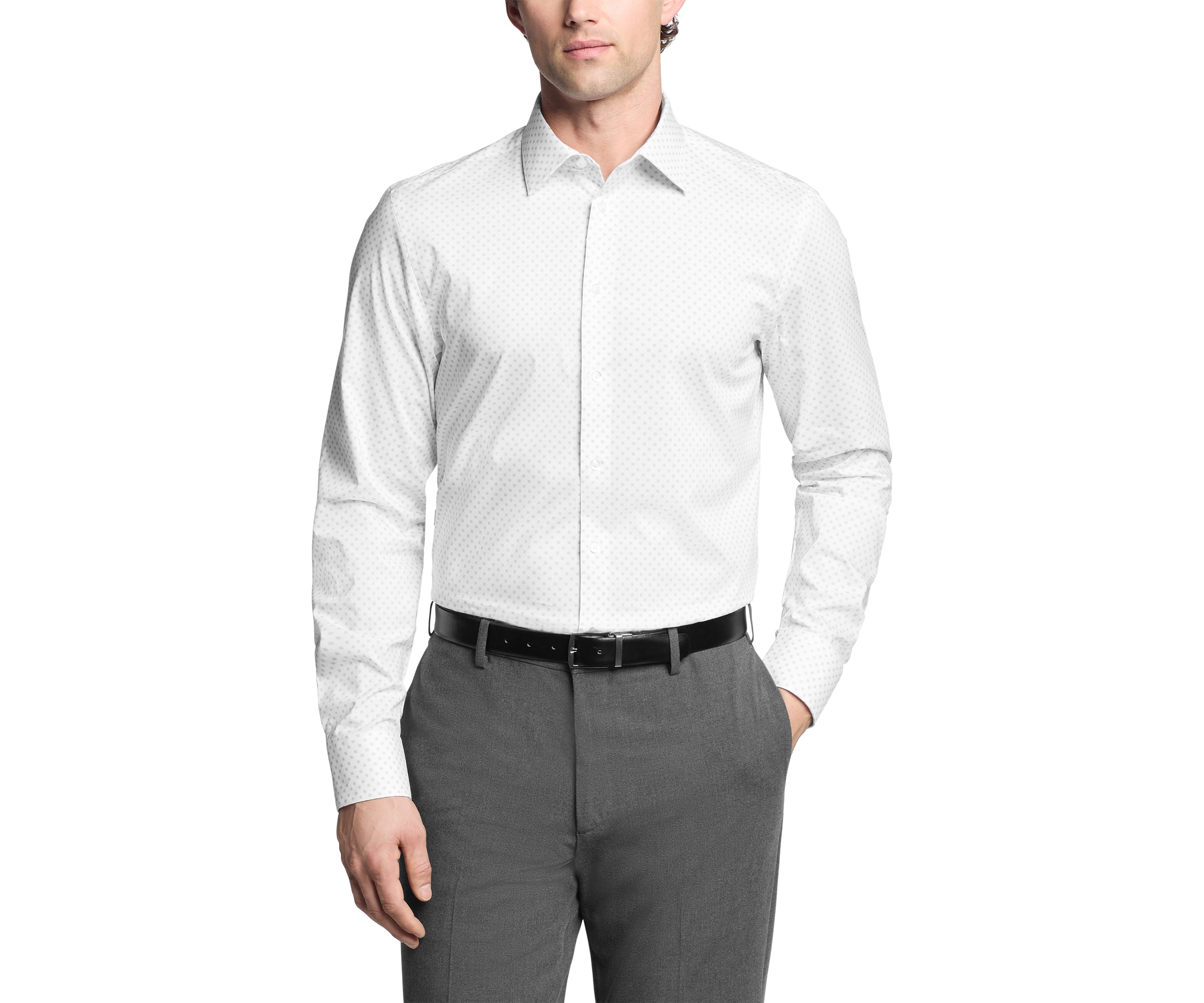 Mens Slim Fit Dynamic Cooling Stretch Dress Shirt