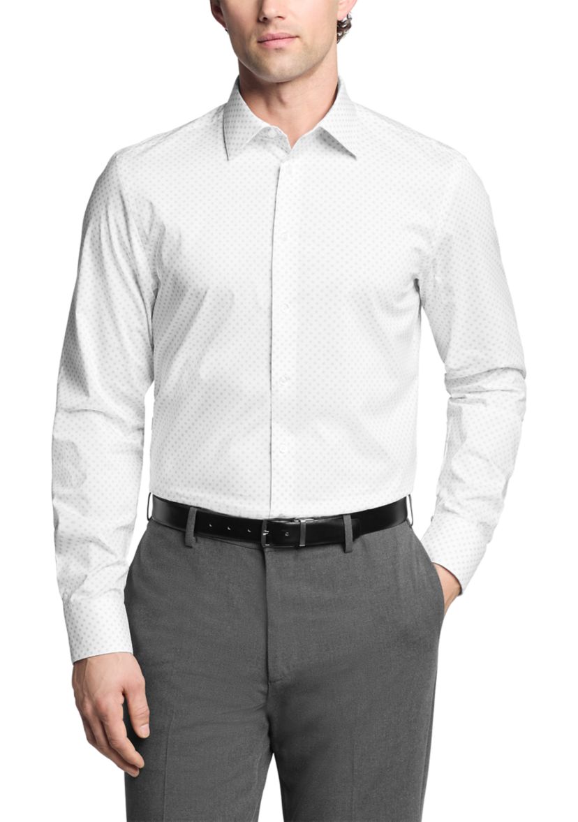 Mens Slim Fit Dynamic Cooling Stretch Dress Shirt