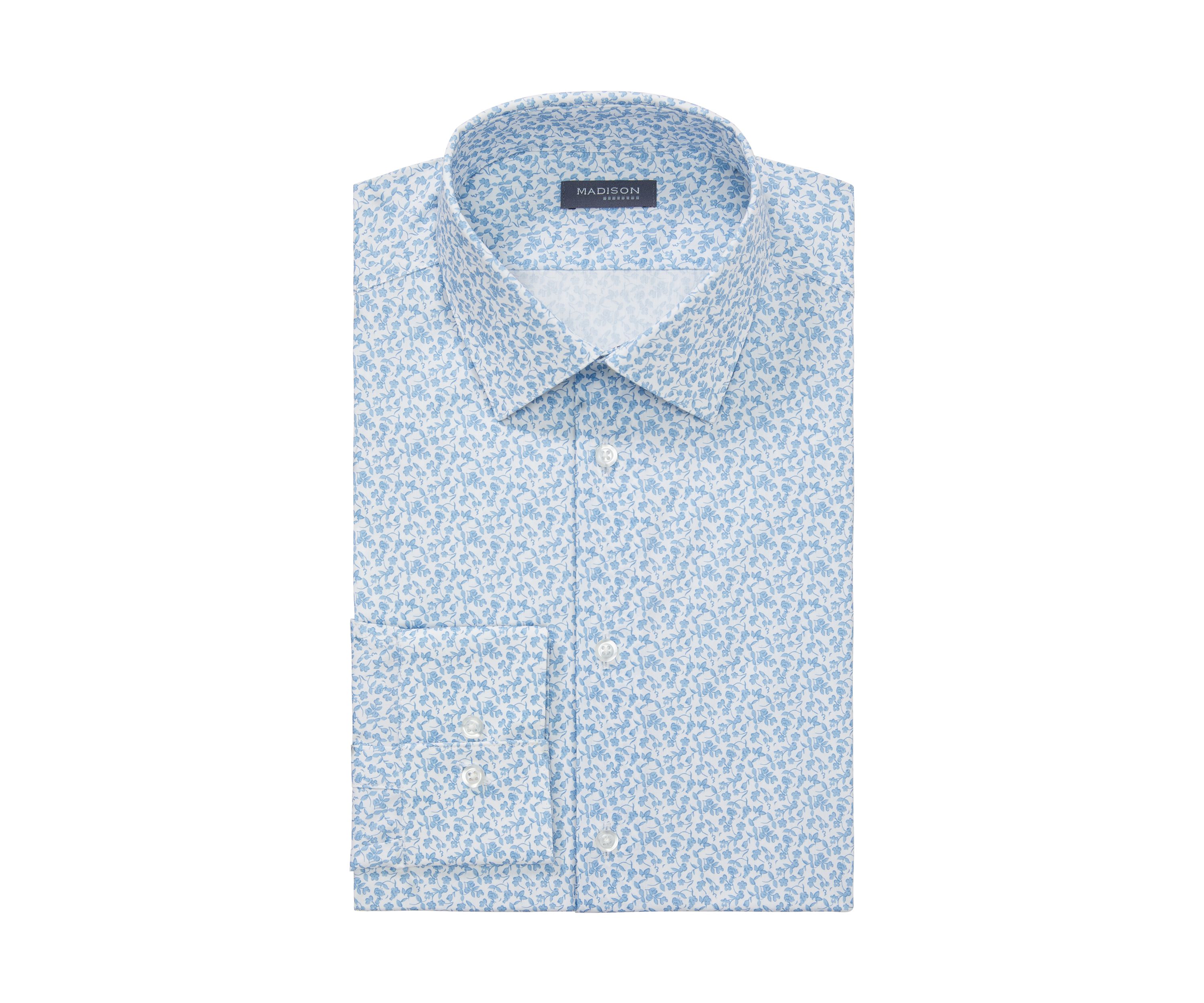 Mens Slim Fit Dynamic Cooling Stretch Dress Shirt