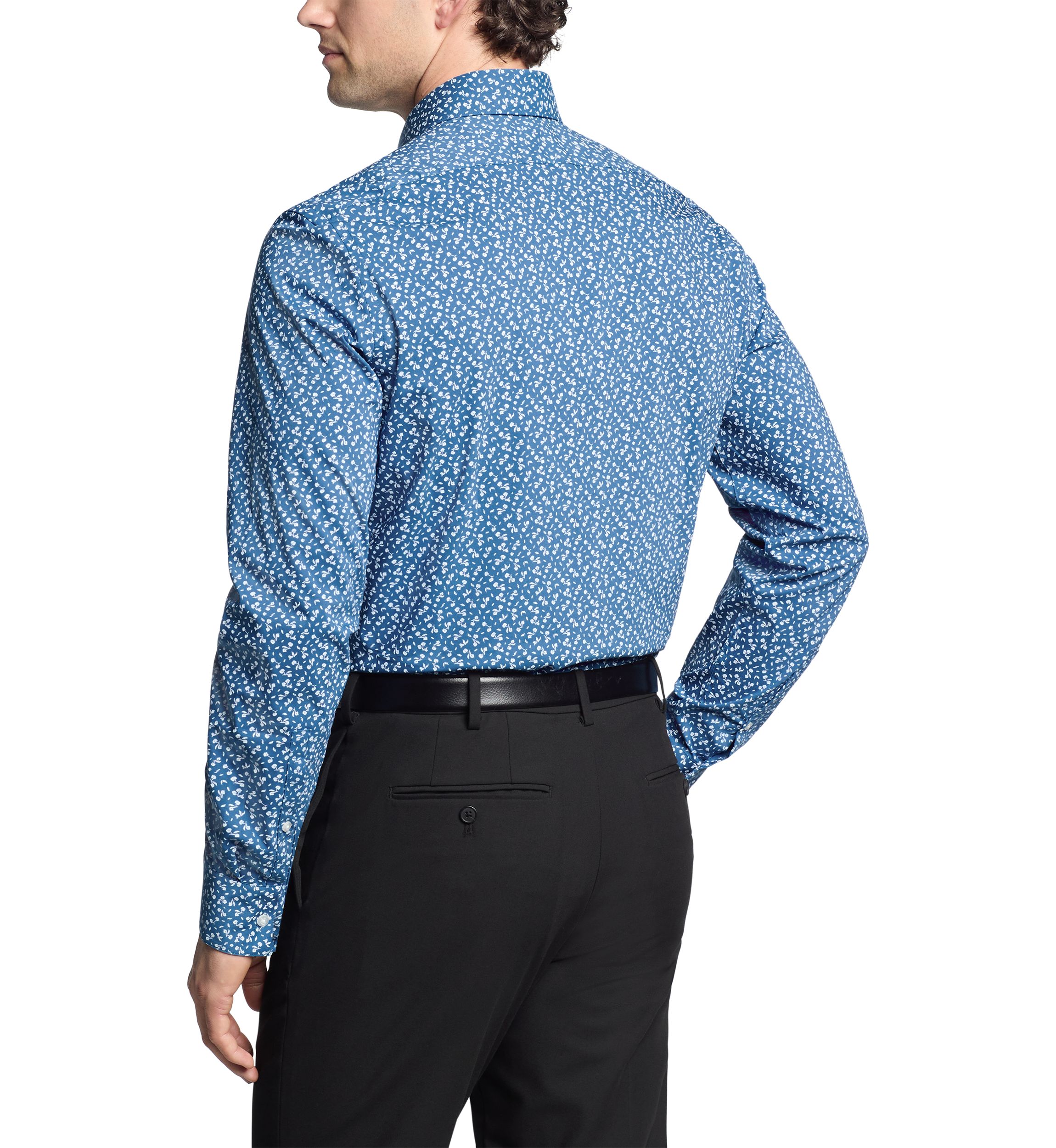 Mens Slim Fit Dynamic Cooling Stretch Dress Shirt
