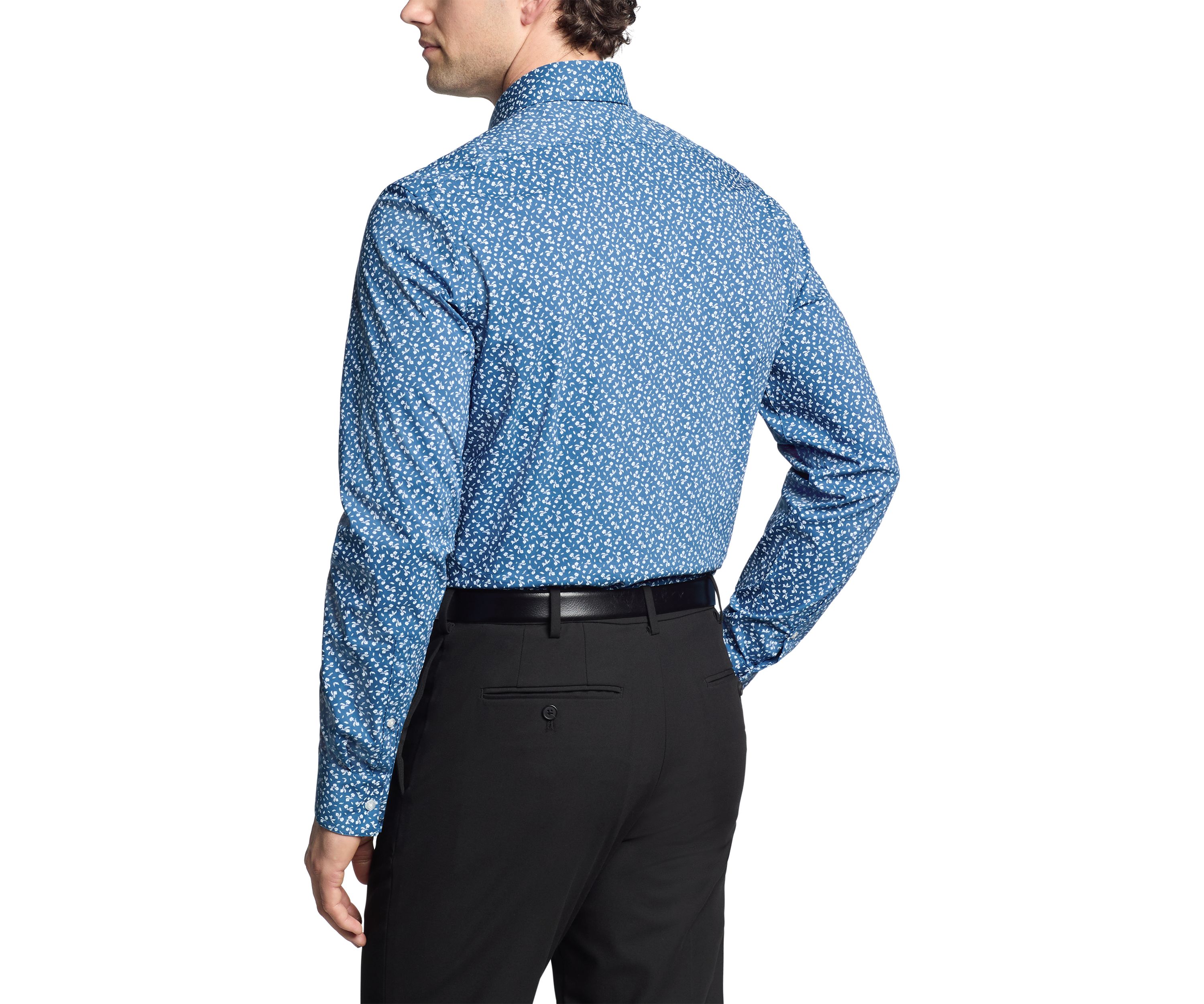 Mens Slim Fit Dynamic Cooling Stretch Dress Shirt