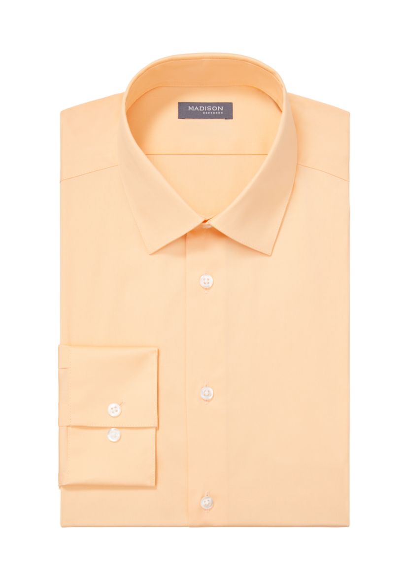 madison slim fit dress shirt Casual striped poplin shirt