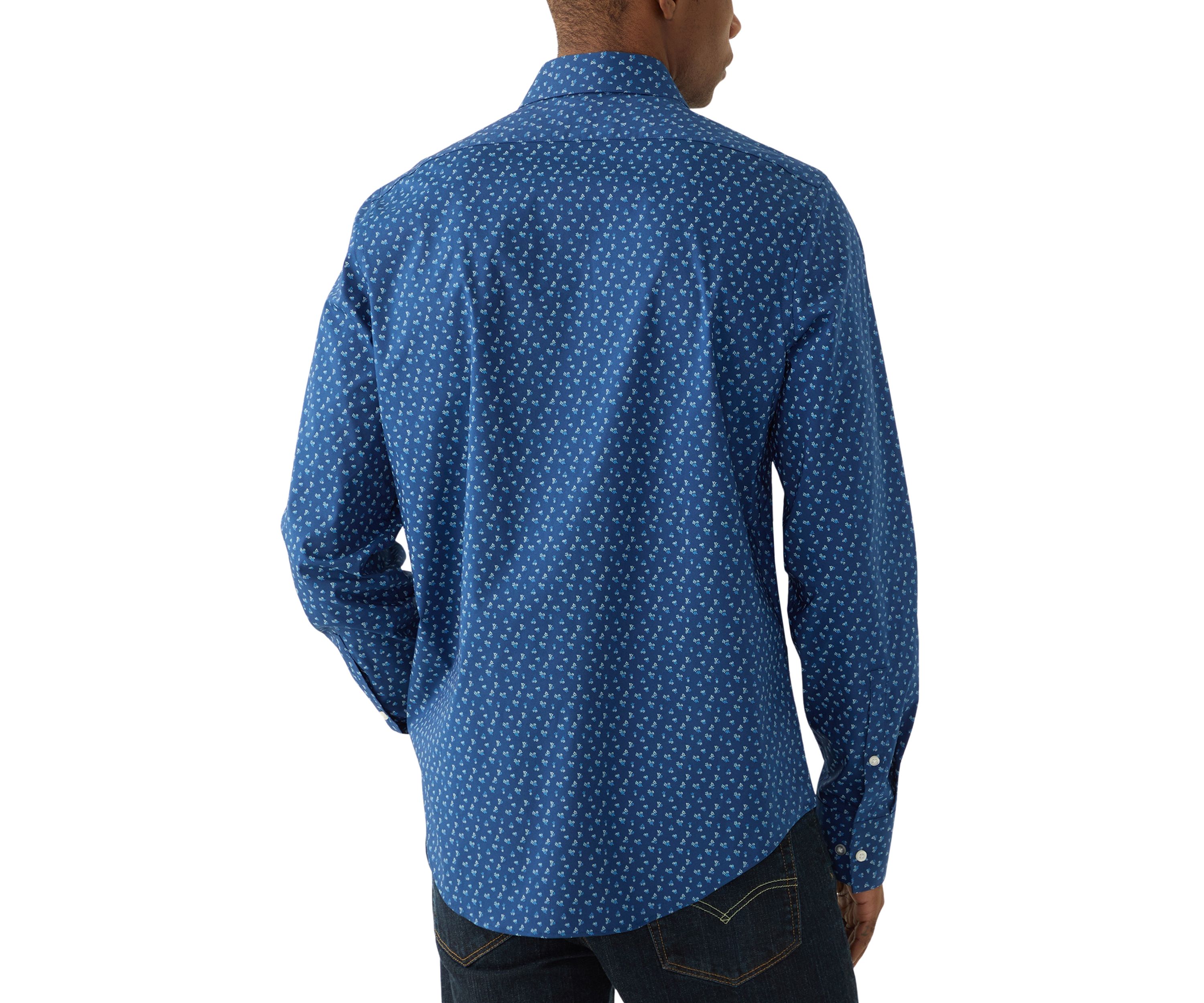Mens Wrinkle Free Natural Stretch Dress Shirt