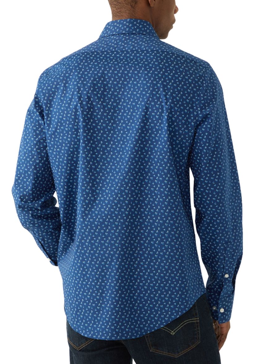 Mens Wrinkle Free Natural Stretch Dress Shirt