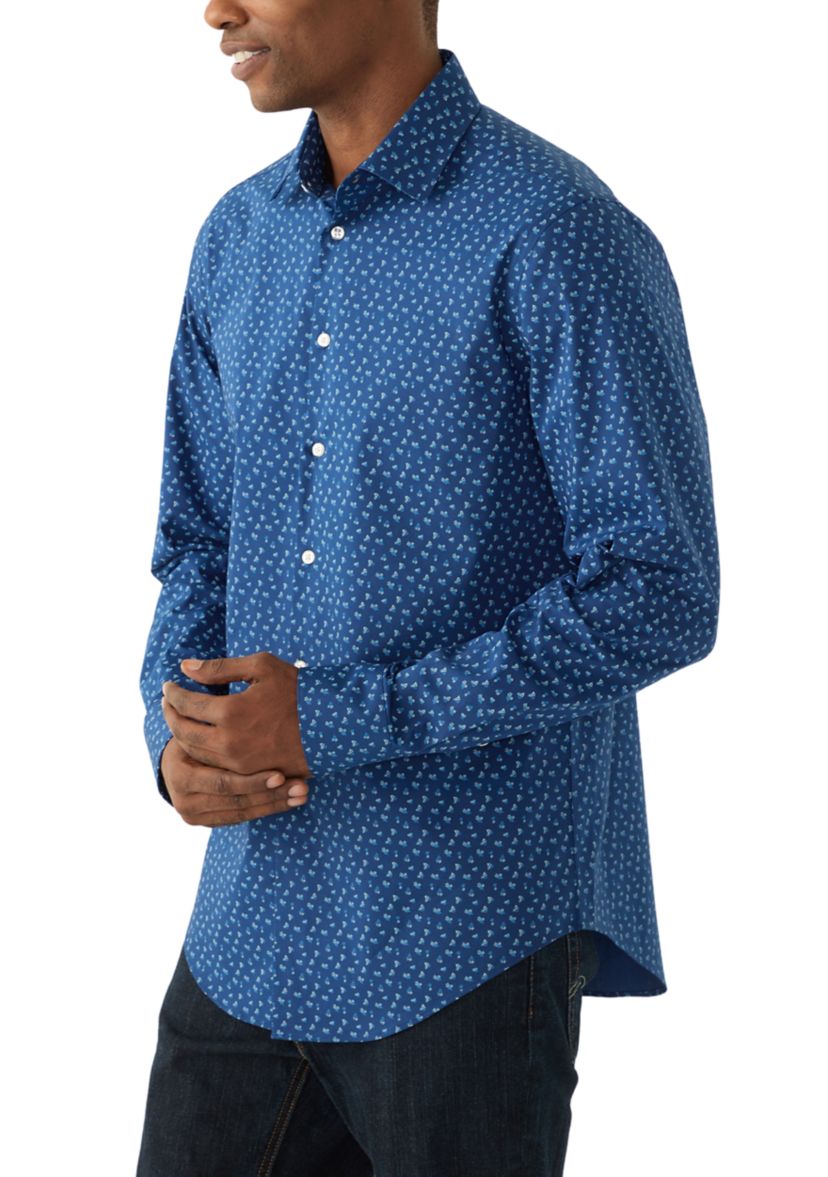 Mens Wrinkle Free Natural Stretch Dress Shirt
