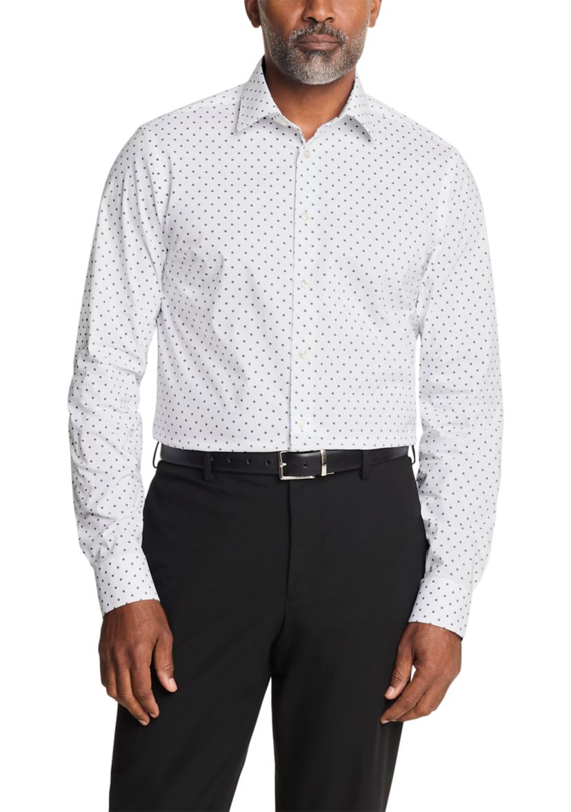 Mens Wrinkle Free Natural Stretch Dress Shirt