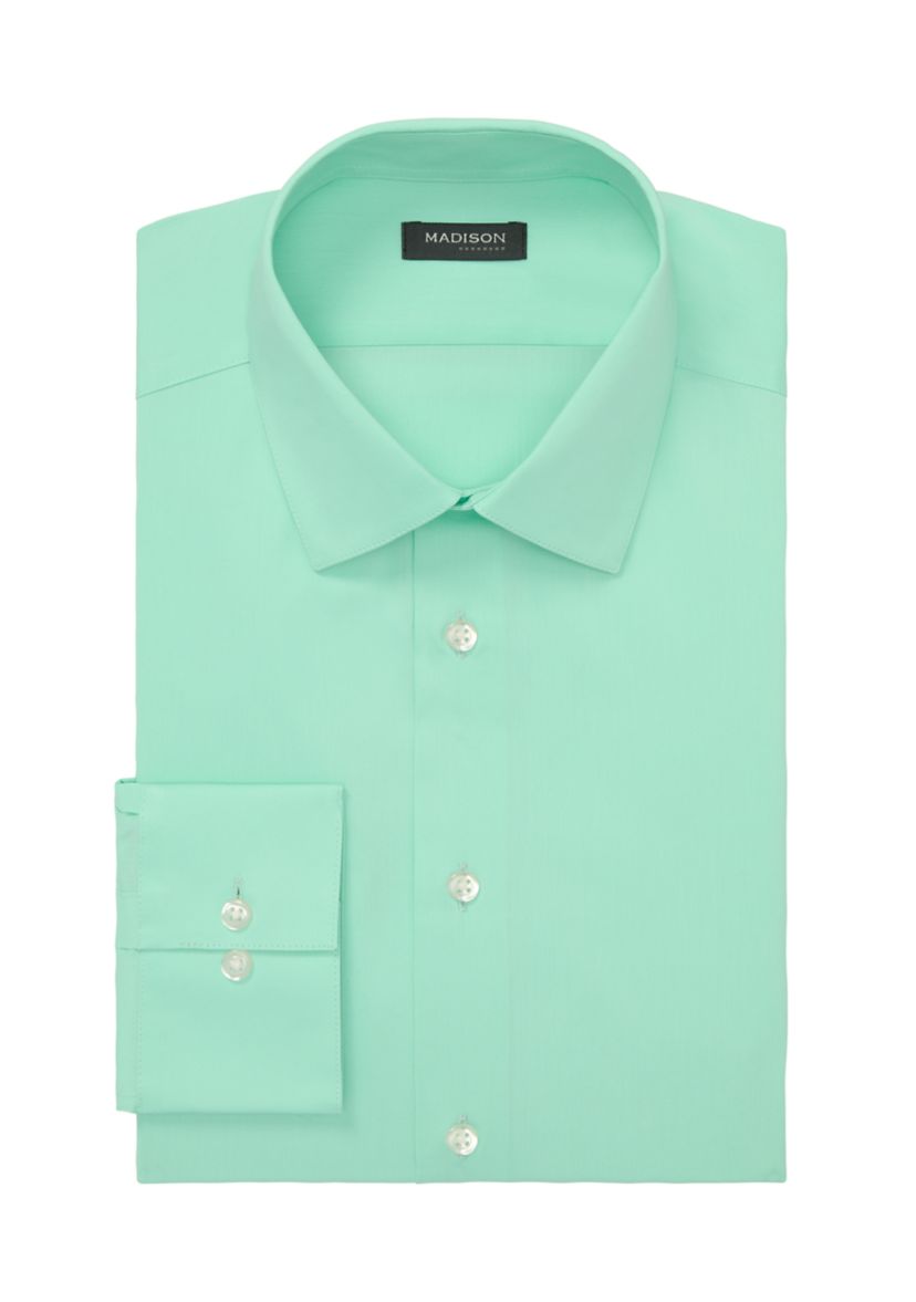 Mens Liquid Soft Stretch Slim Fit Dress Shirt