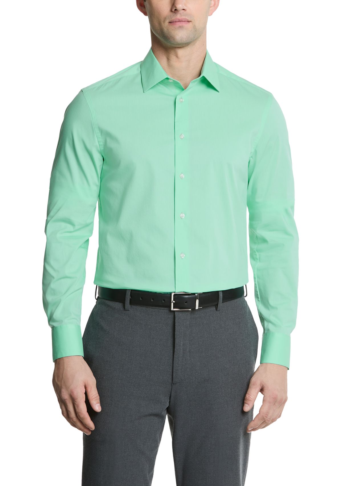 Mens Liquid Soft Stretch Slim Fit Dress Shirt