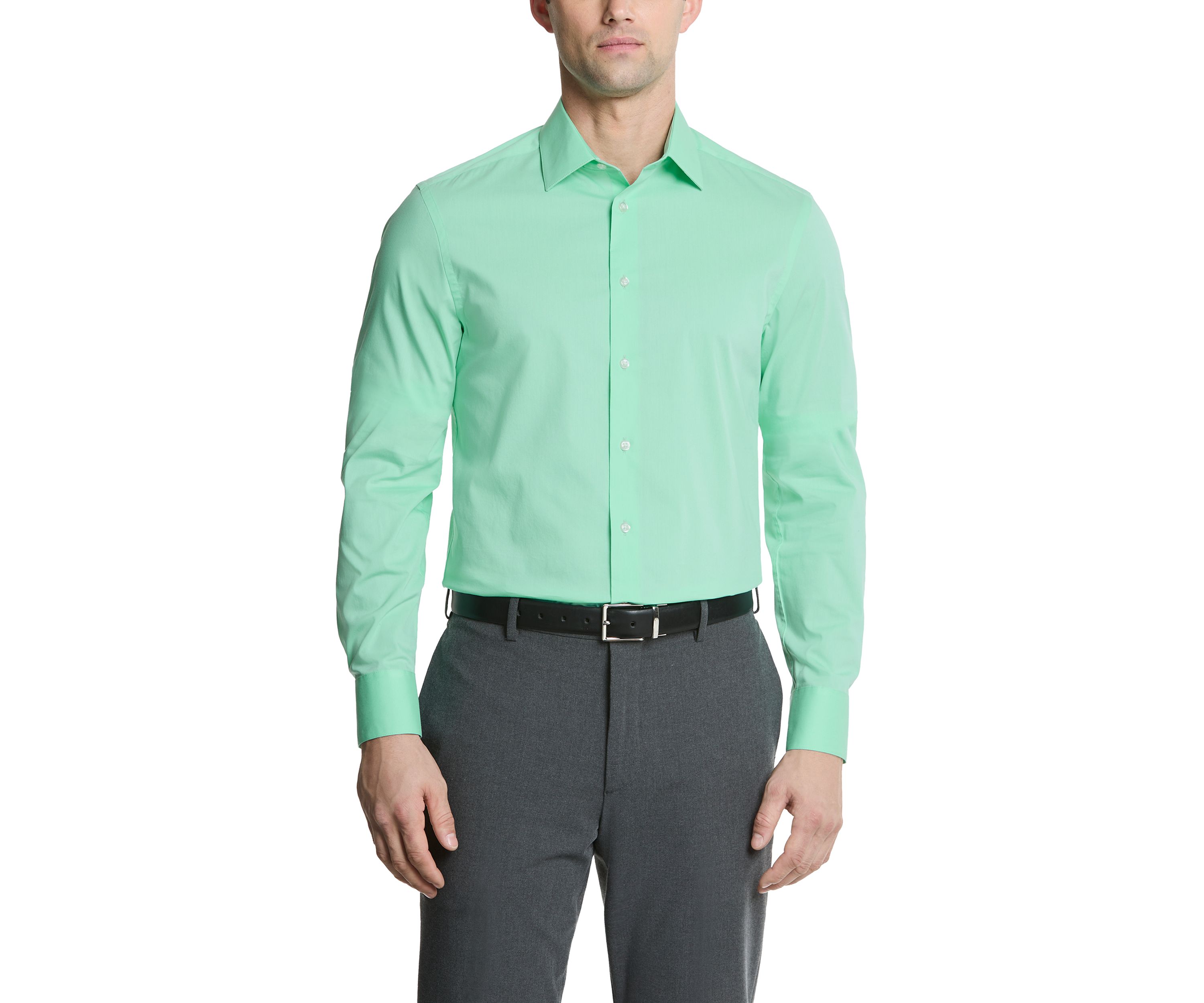 Mens Liquid Soft Stretch Slim Fit Dress Shirt