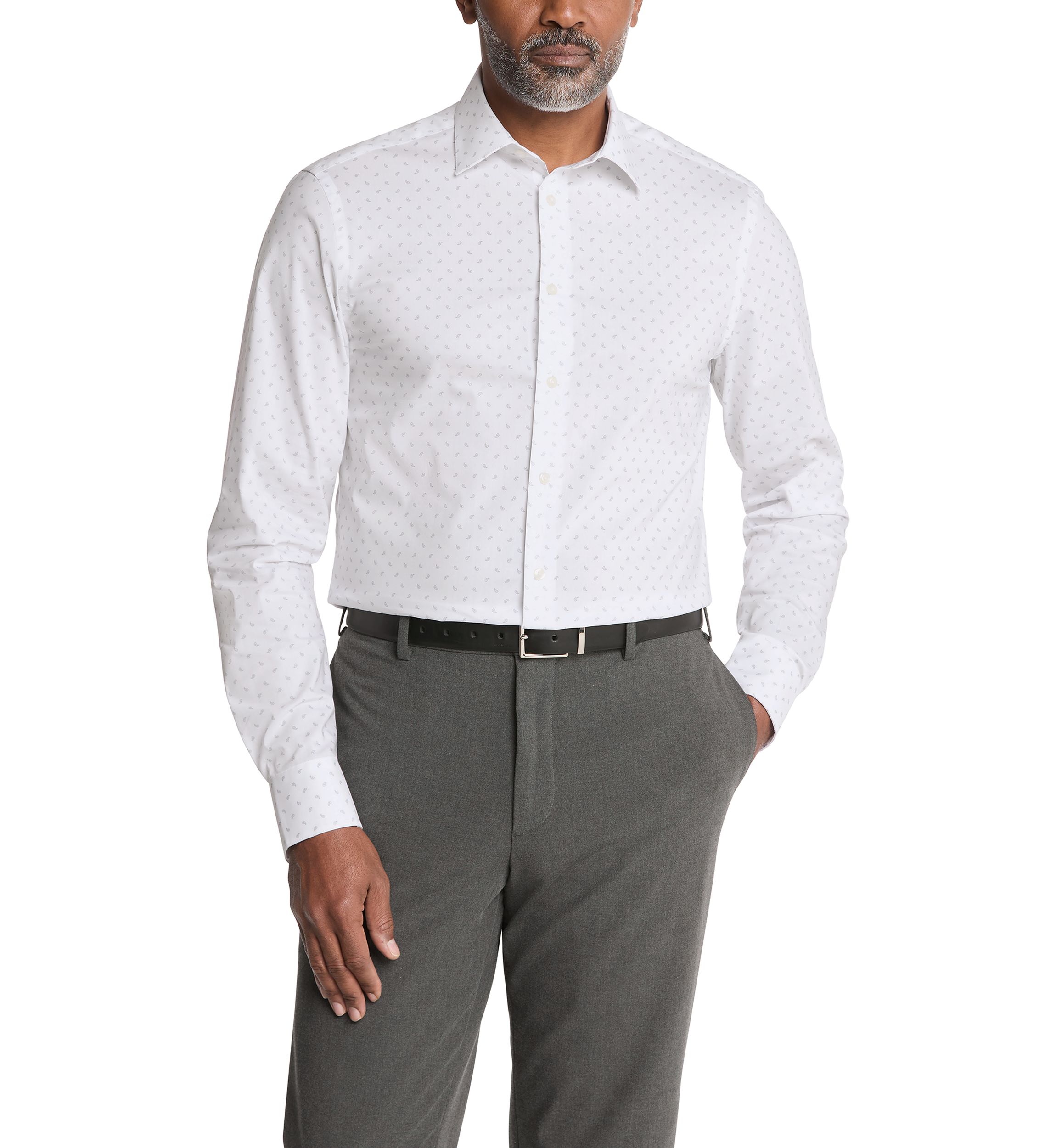 Mens Liquid Soft Stretch, Slim Fit Dress Shirt 