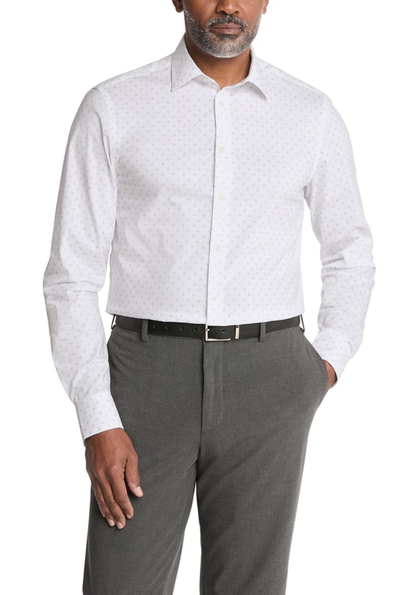 Mens Liquid Soft Stretch, Slim Fit Dress Shirt 