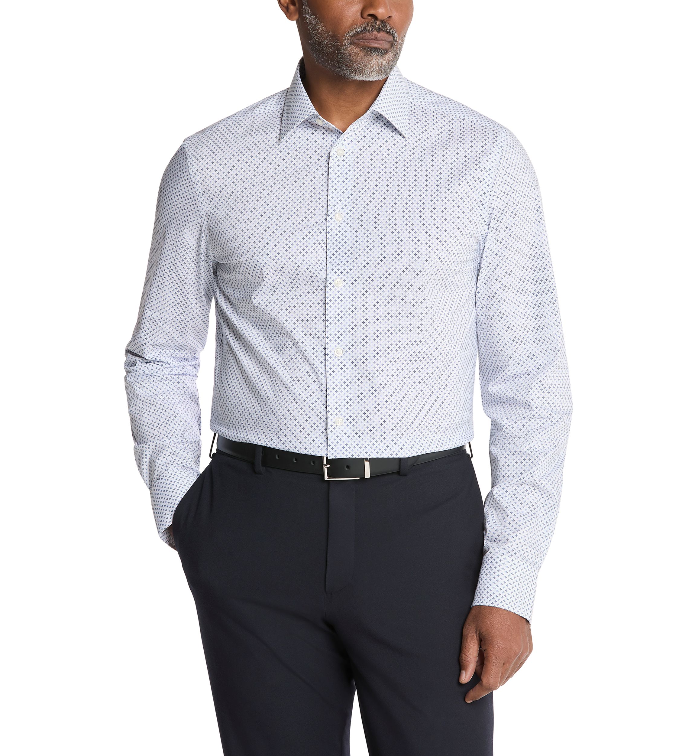Mens Liquid Soft Stretch, Slim Fit Dress Shirt