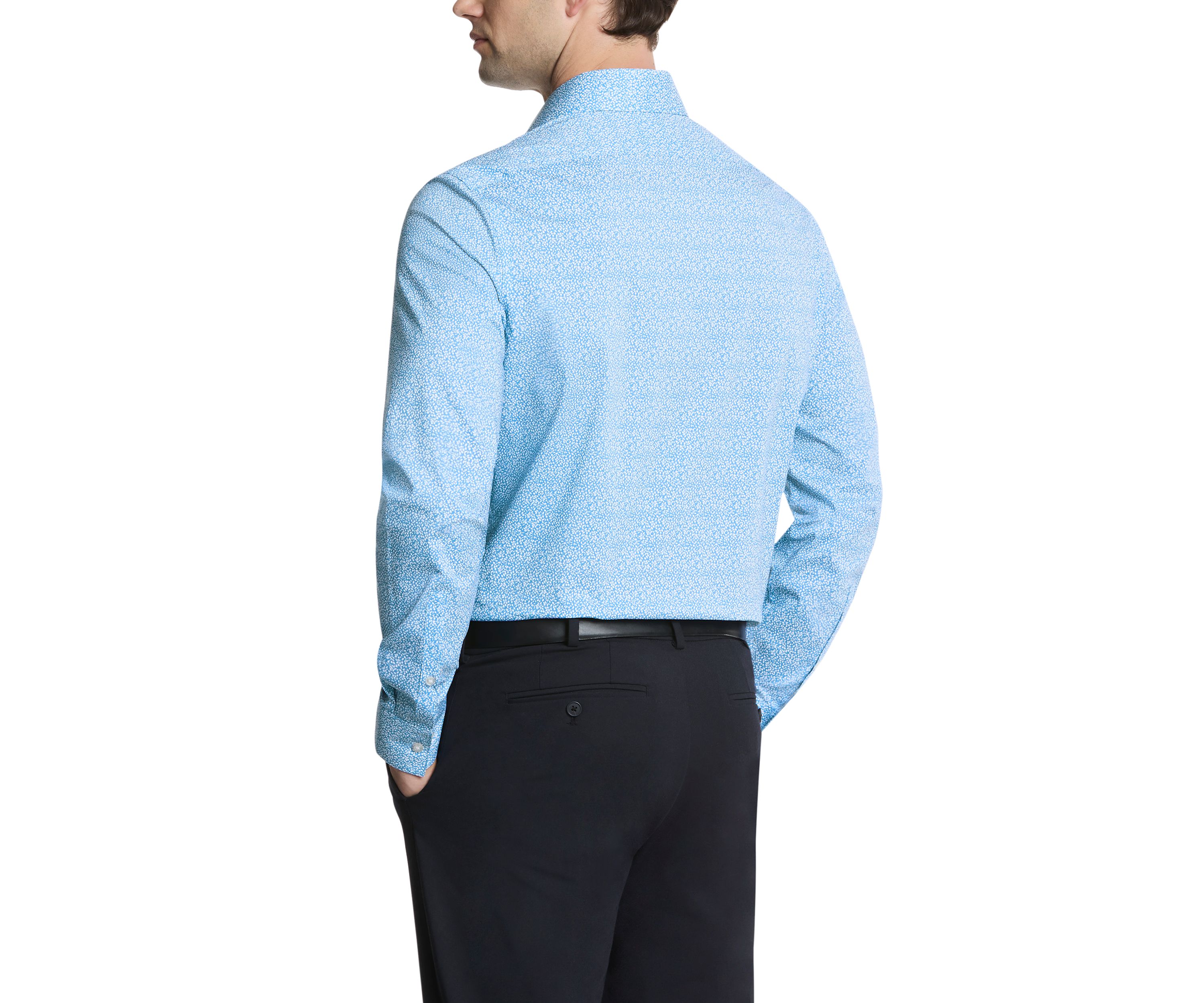 Mens Liquid Soft Stretch Slim Fit Dress Shirt