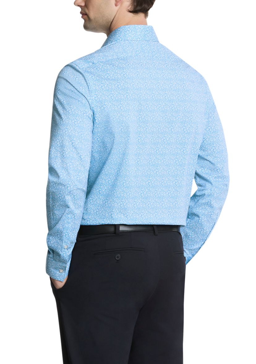 Mens Liquid Soft Stretch Slim Fit Dress Shirt