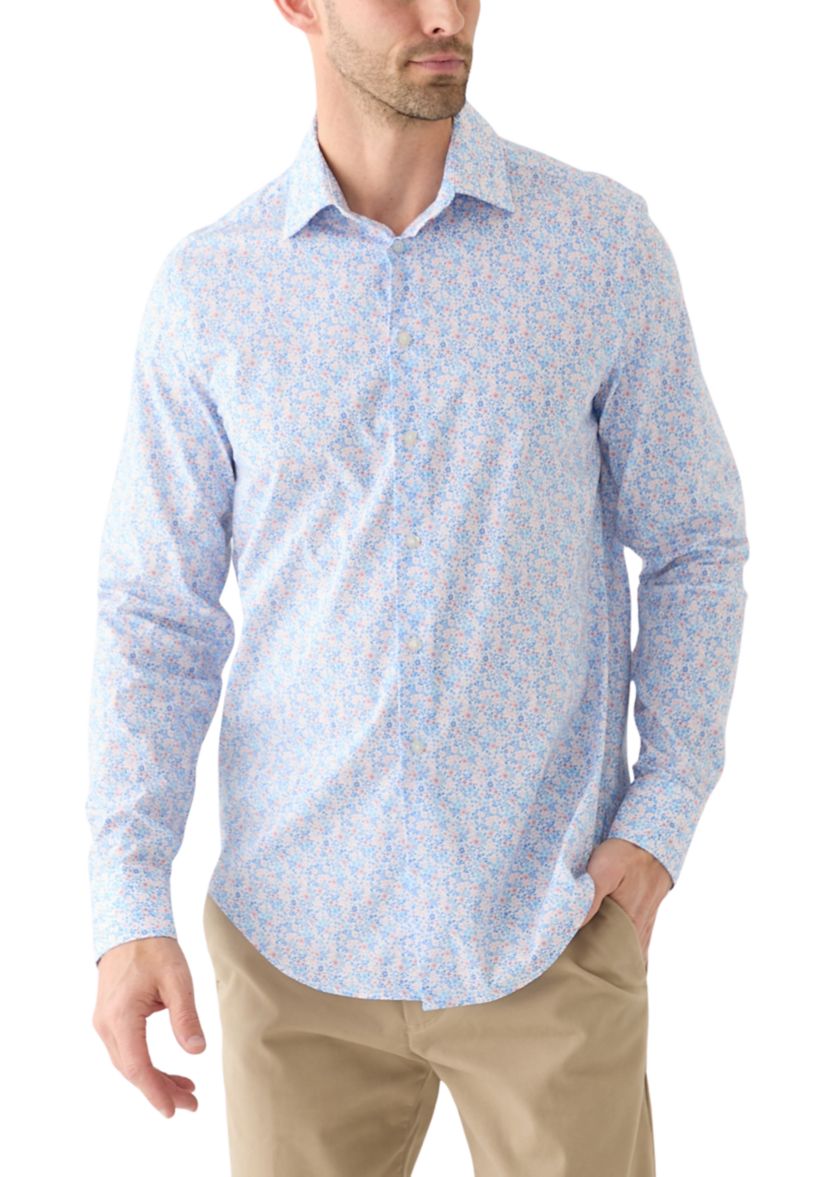 Mens Liquid Soft Stretch Slim Fit Dress Shirt