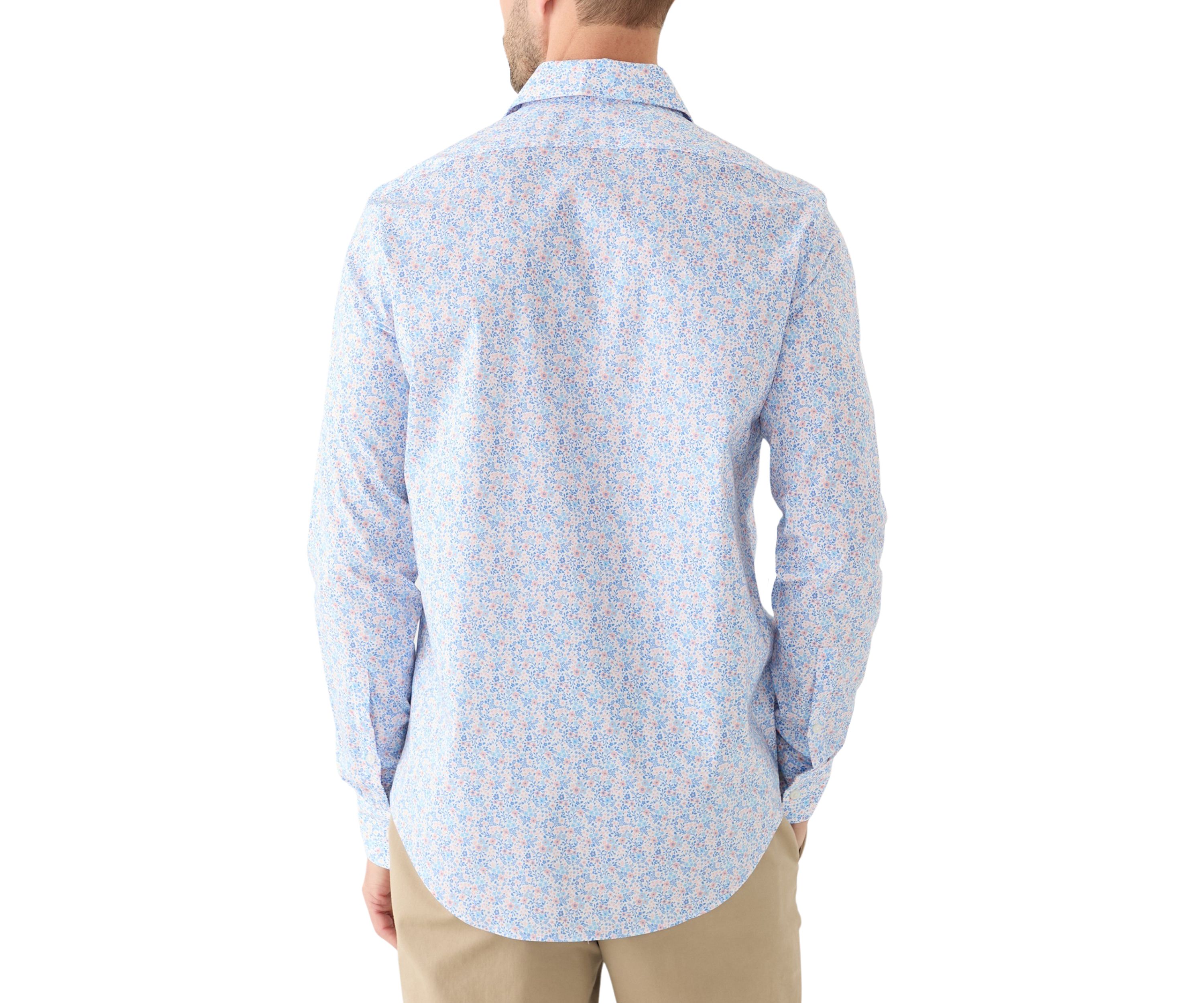 Mens Liquid Soft Stretch Slim Fit Dress Shirt