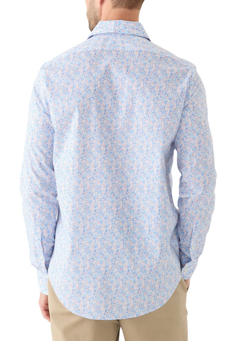 Mens Liquid Soft Stretch Slim Fit Dress Shirt