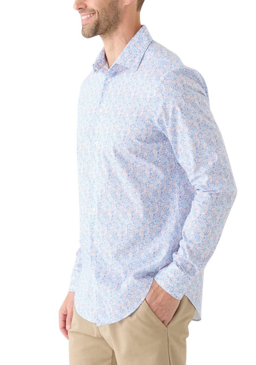 Mens Liquid Soft Stretch Slim Fit Dress Shirt