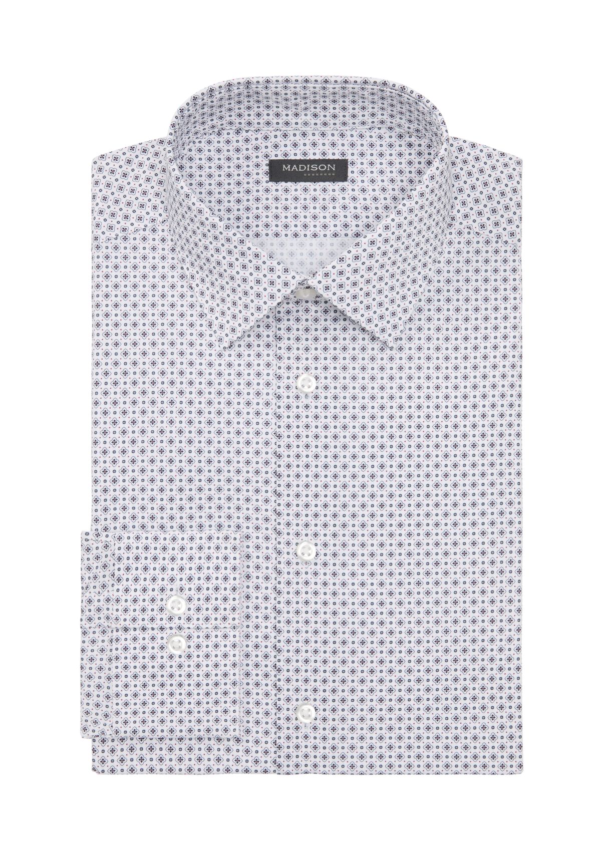 Mens Long Sleeve Slim Printed Shirt