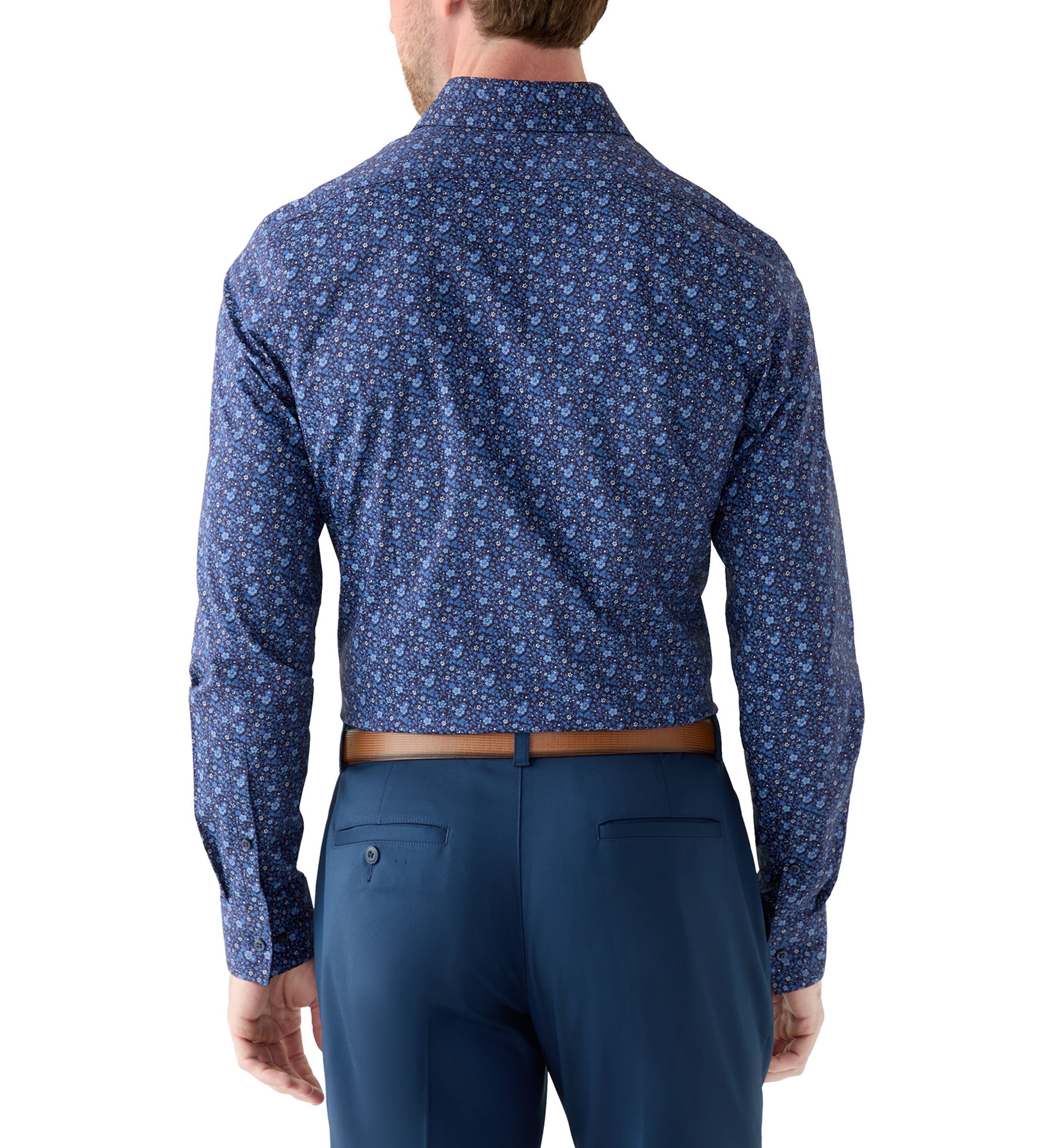 Mens Slim Fit Printed Button Down Shirt