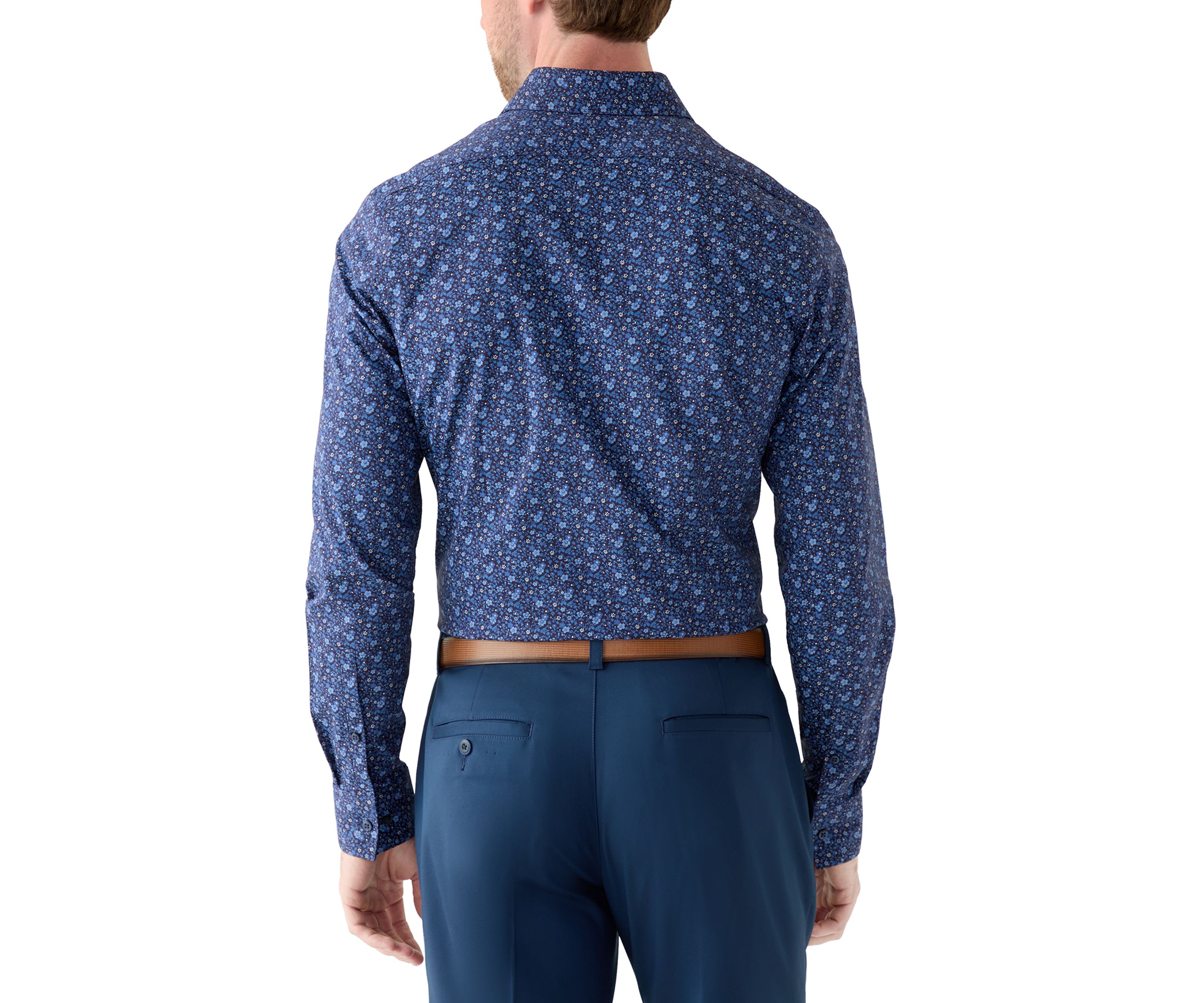 Mens Slim Fit Printed Button Down Shirt
