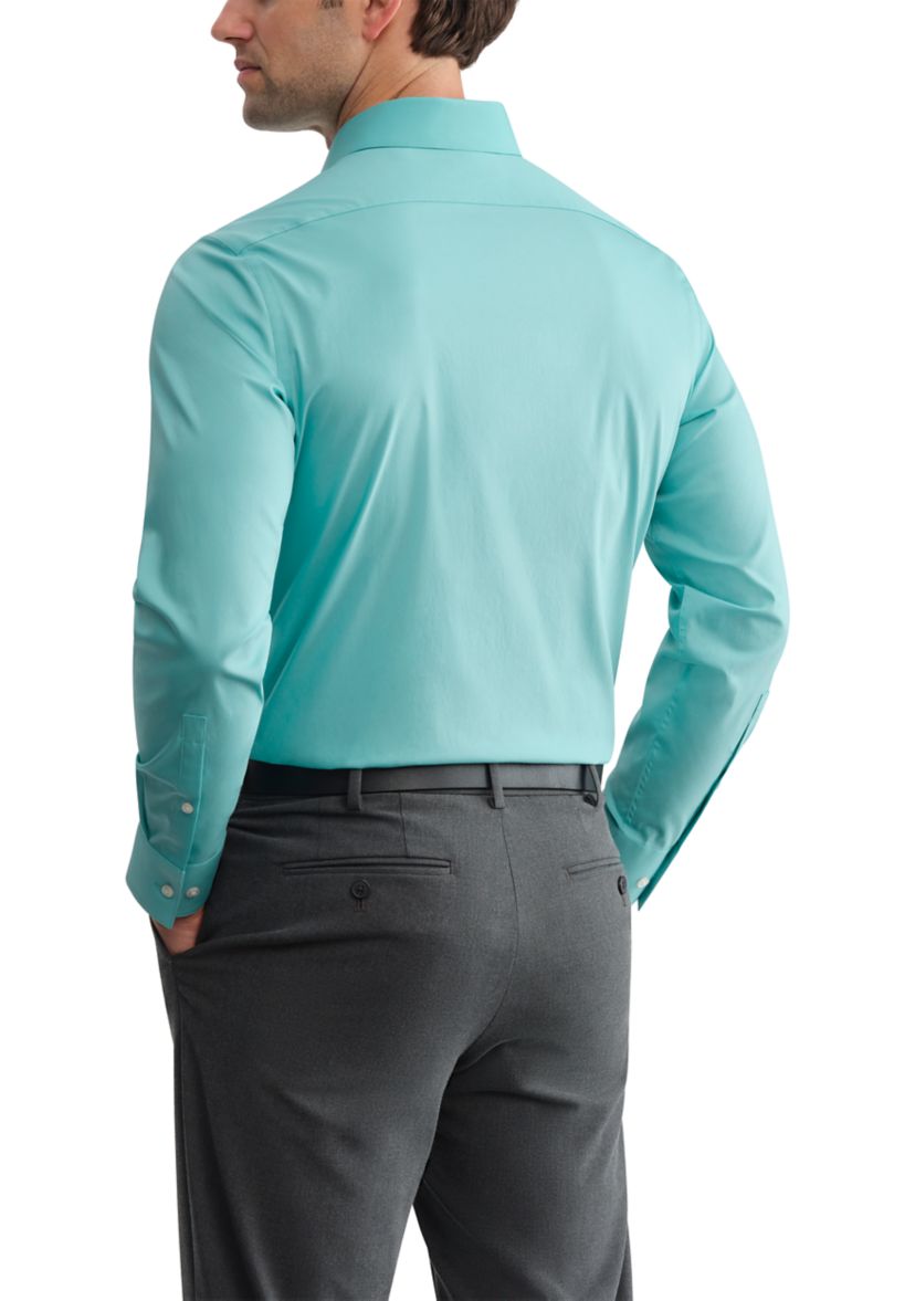 Madison Men's Long Sleeve Slim Poplin Liquid Soft Stretch Shirt | Belk