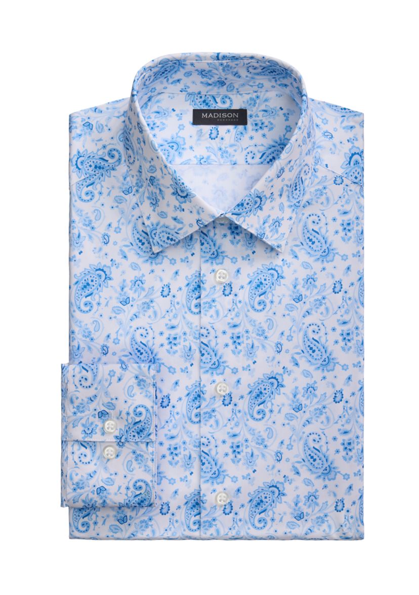 mens dress shirt hot pink Men's Basic Solid Color Button Up Dress Shirt (Pink) Pink / 4X-Large/20-20.5 Neck/36-37 Sleeve