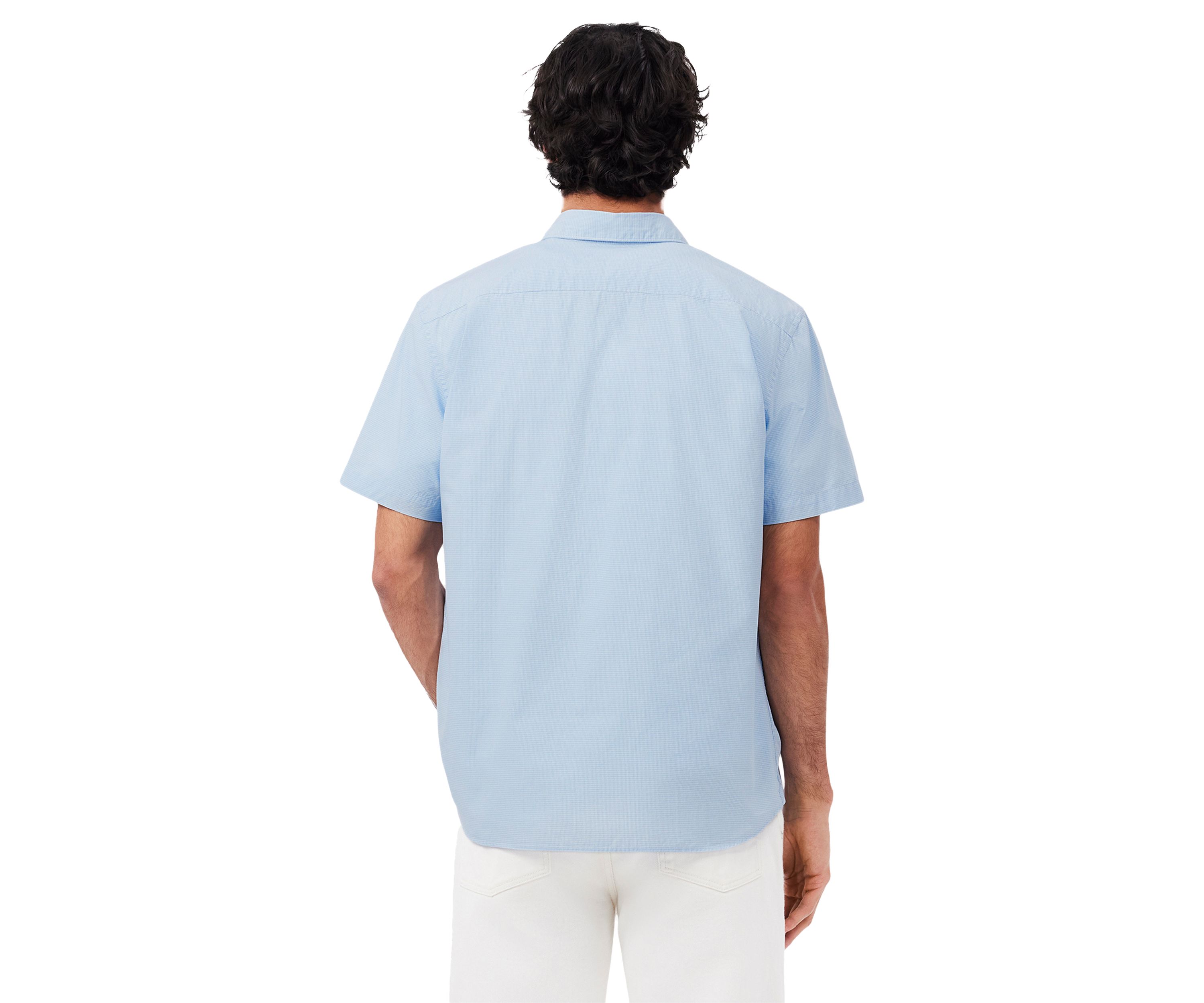 Mens Short Sleeved Regular Fit Gingham Shirt