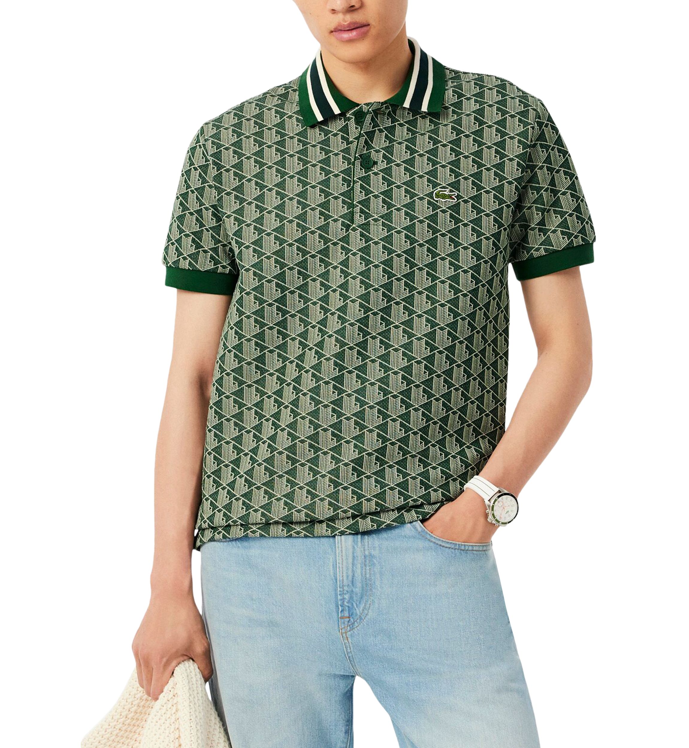 Mens Classic Fit Monogram Polo