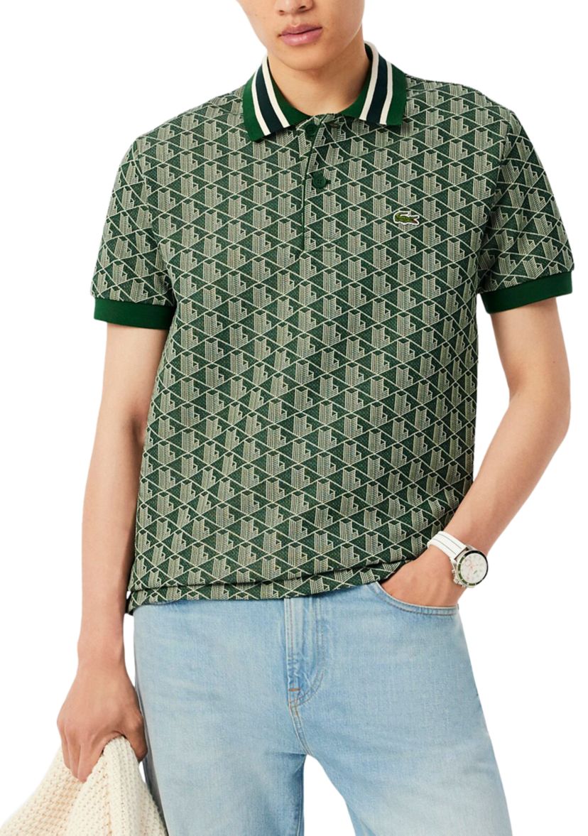 Mens Classic Fit Monogram Polo